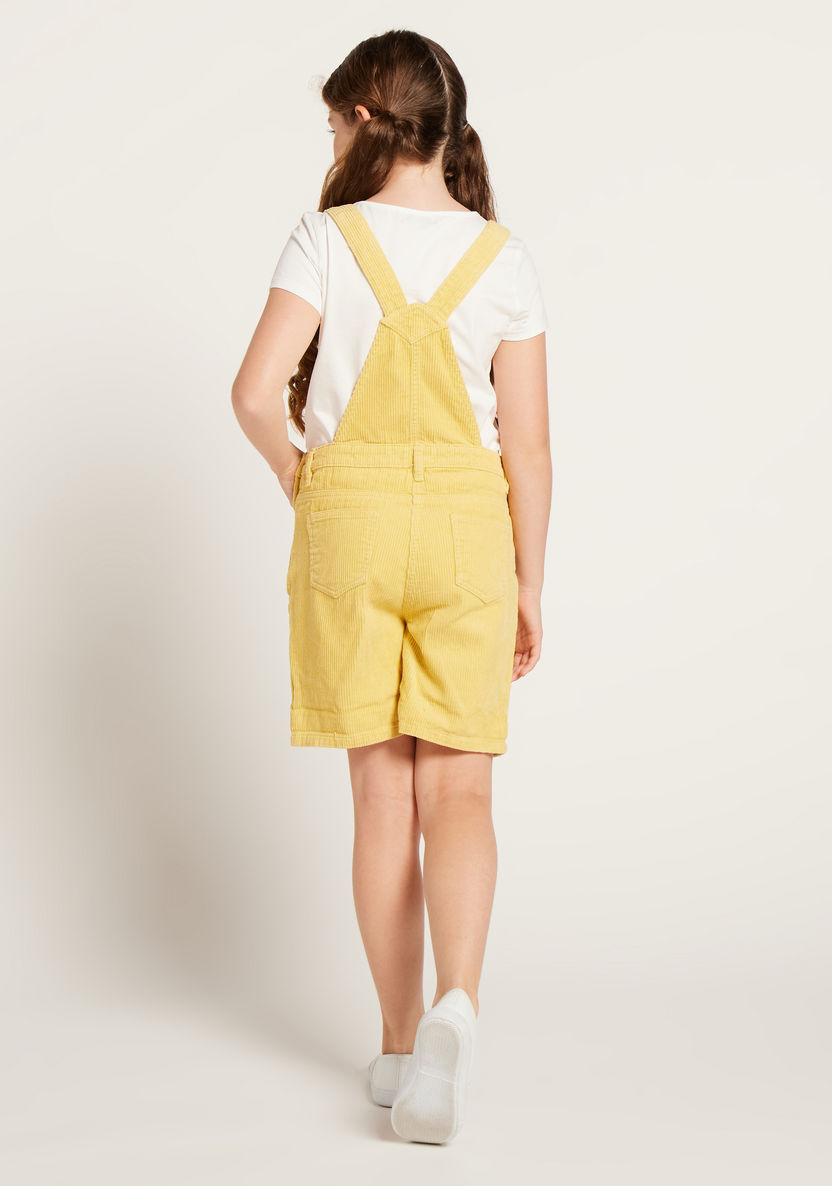 Juniors Solid Sleeveless Romper with Pockets and Adjustable Straps-Rompers, Dungarees & Jumpsuits-image-3