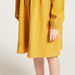 Solid Dress with Long Sleeves and Emrbroidered Detail-Dresses-thumbnail-2