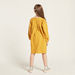 Solid Dress with Long Sleeves and Emrbroidered Detail-Dresses-thumbnail-4