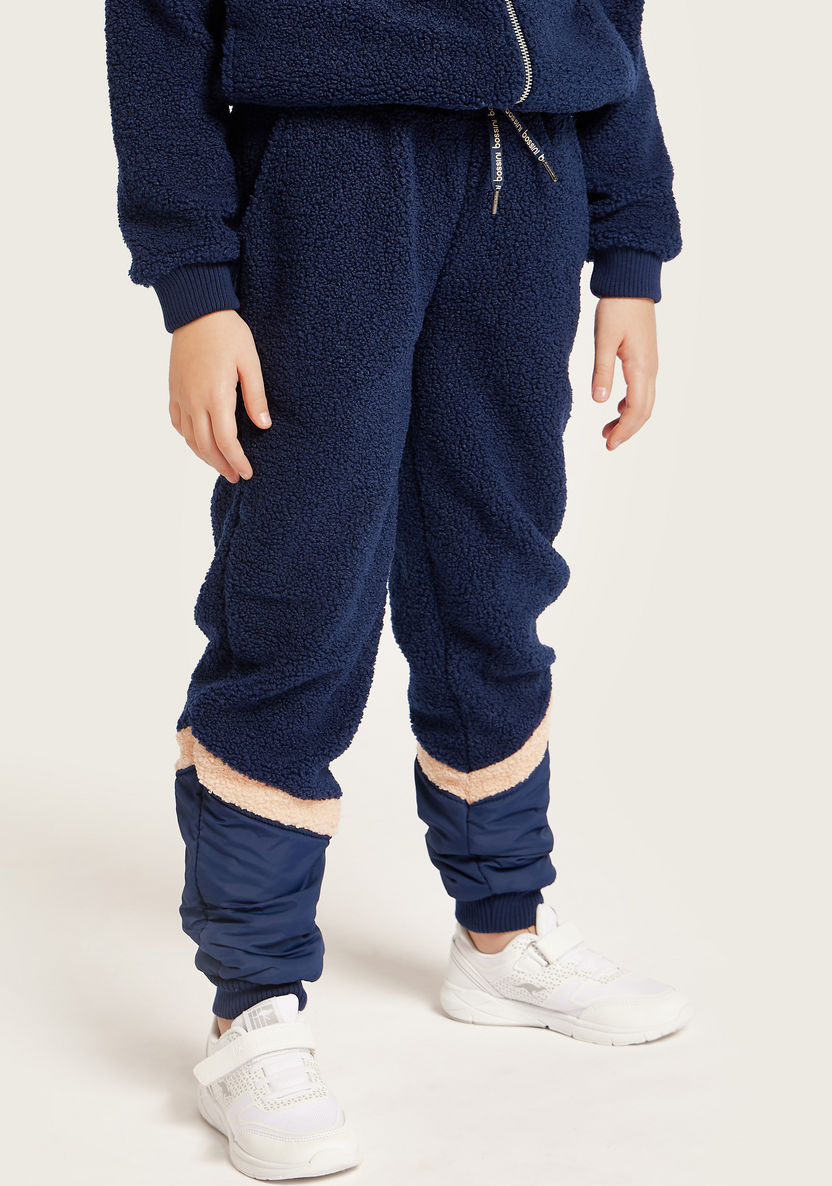 Bossini Panelled Jog Pants with Pockets and Drawstring Closure-Joggers-image-1