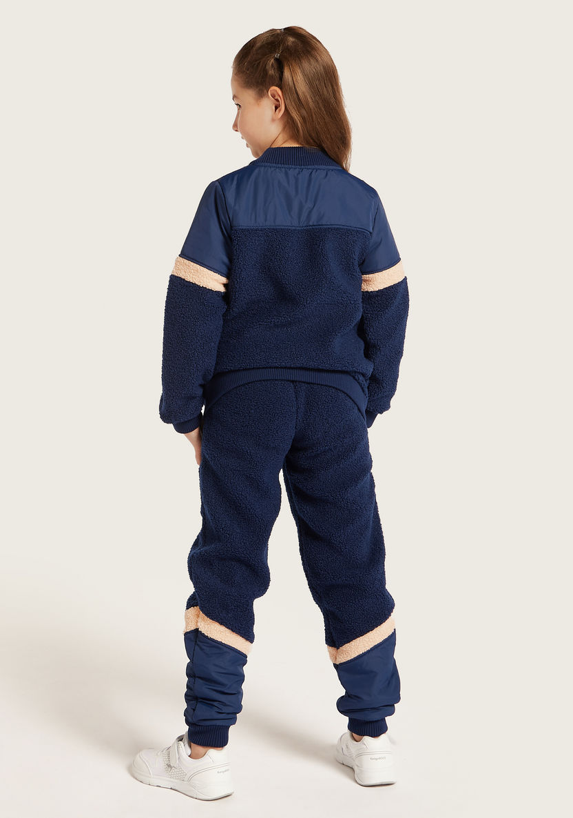 Bossini Panelled Jog Pants with Pockets and Drawstring Closure-Joggers-image-3