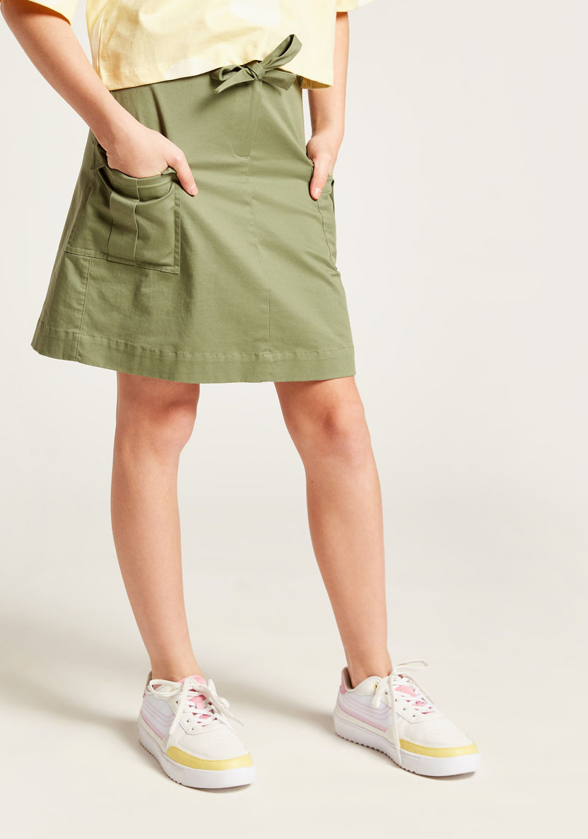 Lee Cooper Denim Skirt with Pocket Detail-Skirts-image-0