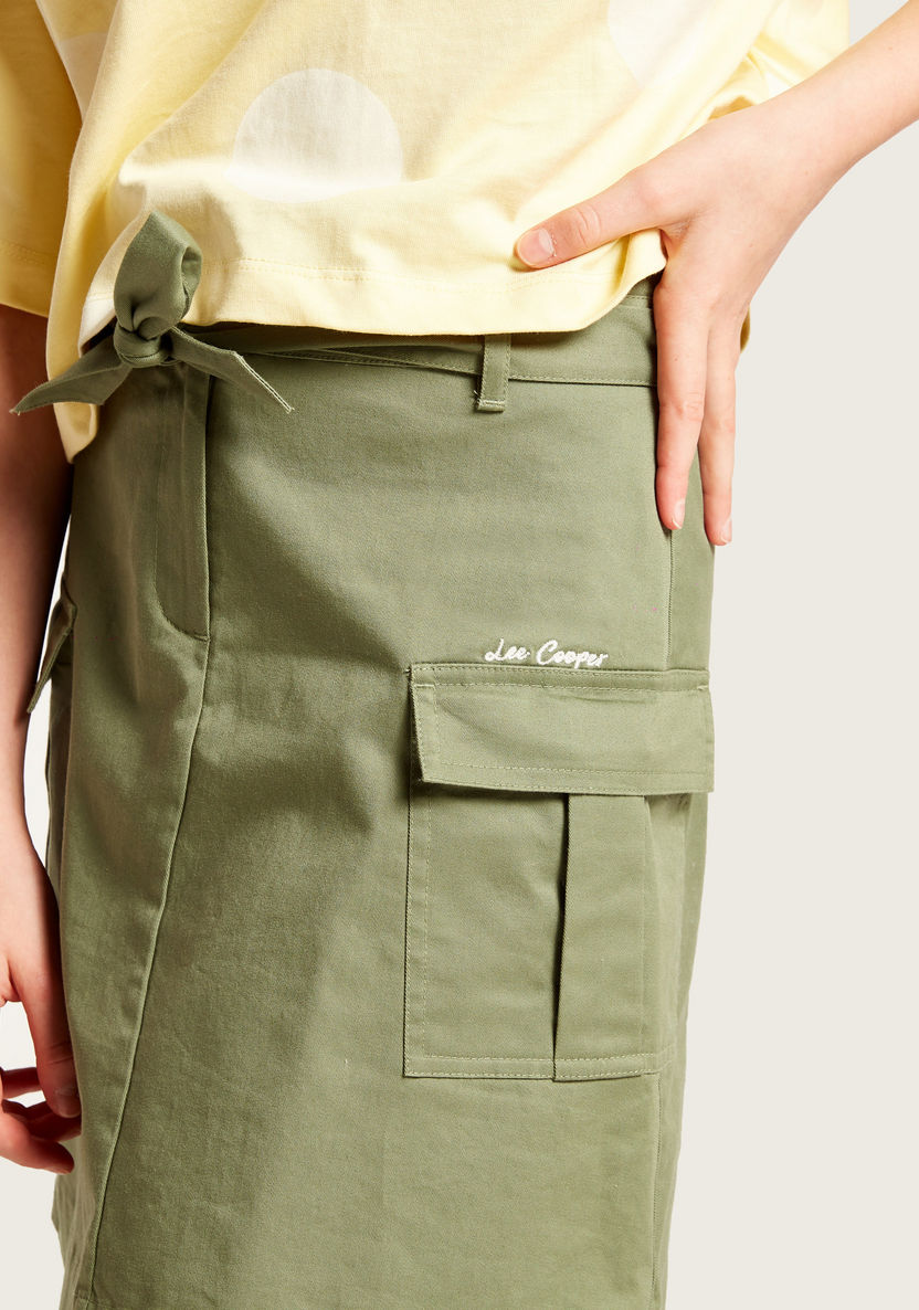 Lee Cooper Denim Skirt with Pocket Detail-Skirts-image-2