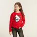 Sanrio Hello Kitty Print T-shirt with Long Sleeves and Sequin Detail-T Shirts-thumbnail-1