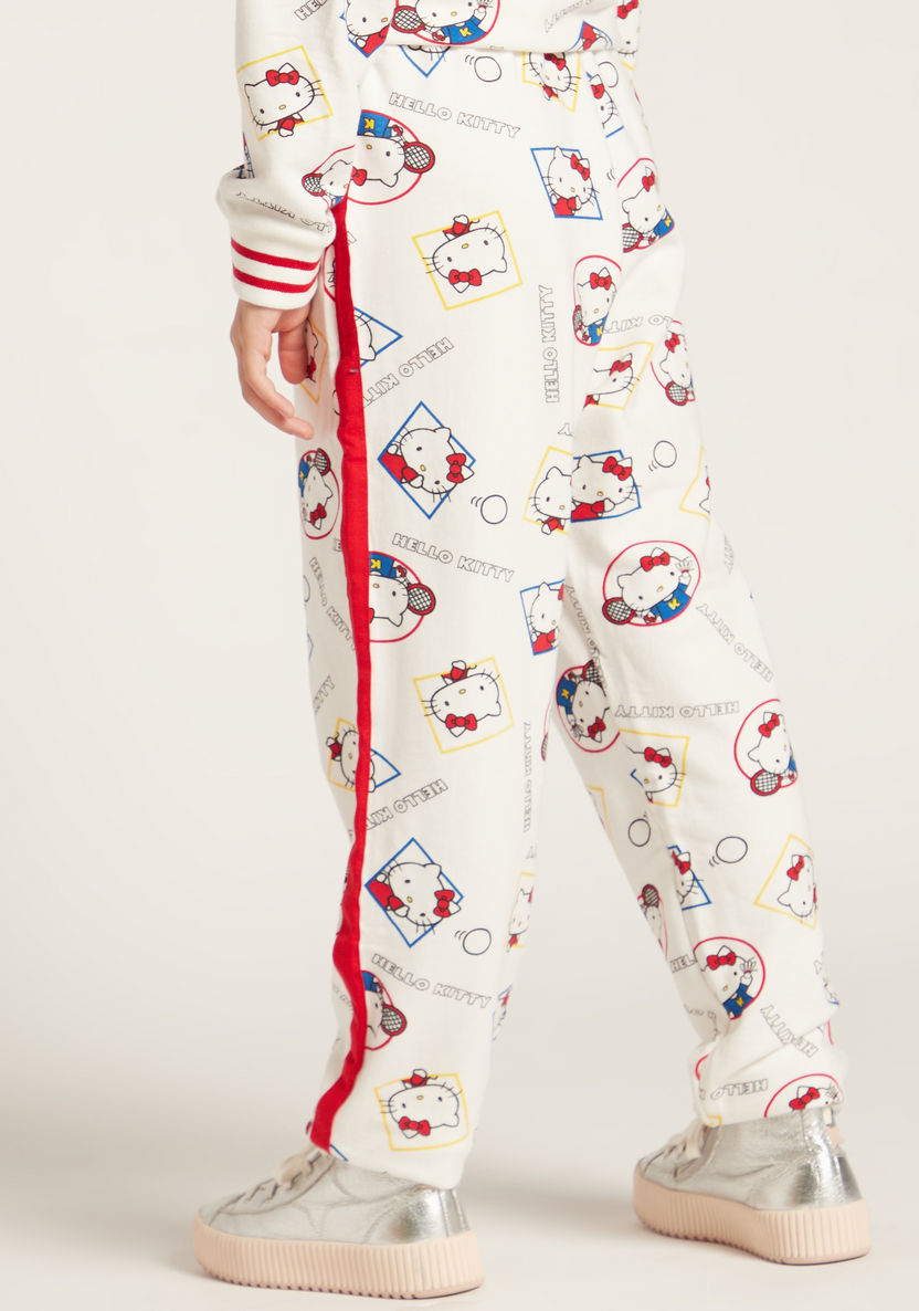 Sanrio All-Over Hello Kitty Print Knit Pants with Pockets and Drawstring Closure-Pants-image-3