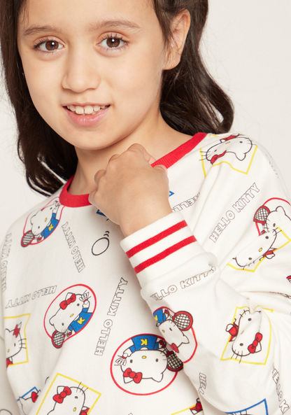 Sanrio All-Over Hello Kitty Print Pullover with Long Sleeves