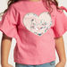 Barbie Print Crew Neck Top with Short Sleeves and Bow Detail-T Shirts-thumbnail-2