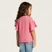 Barbie Print Crew Neck Top with Short Sleeves and Bow Detail-T Shirts-thumbnail-3