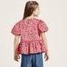 Mattel Heart Print Peplum Top with Short Sleeves and Embellished Detailing-Blouses-thumbnail-3