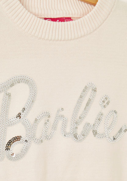 Barbie Sequin Embellished Sweater with Long Sleeves