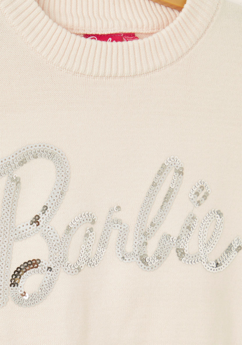 Barbie Sequin Embellished Sweater with Long Sleeves-Sweaters and Cardigans-image-1