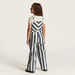Solid Crew Neck T-shirt and Striped Jumpsuit Set-Clothes Sets-thumbnail-4