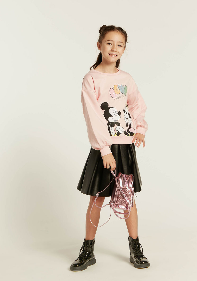 Disney Graphic Print Pullover with Long Sleeves and Sequin Detail-Sweaters and Cardigans-image-0
