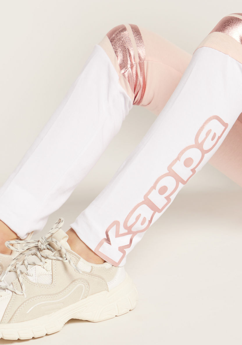 Kappa Logo Print Leggings with Elasticated Waistband-Leggings-image-2