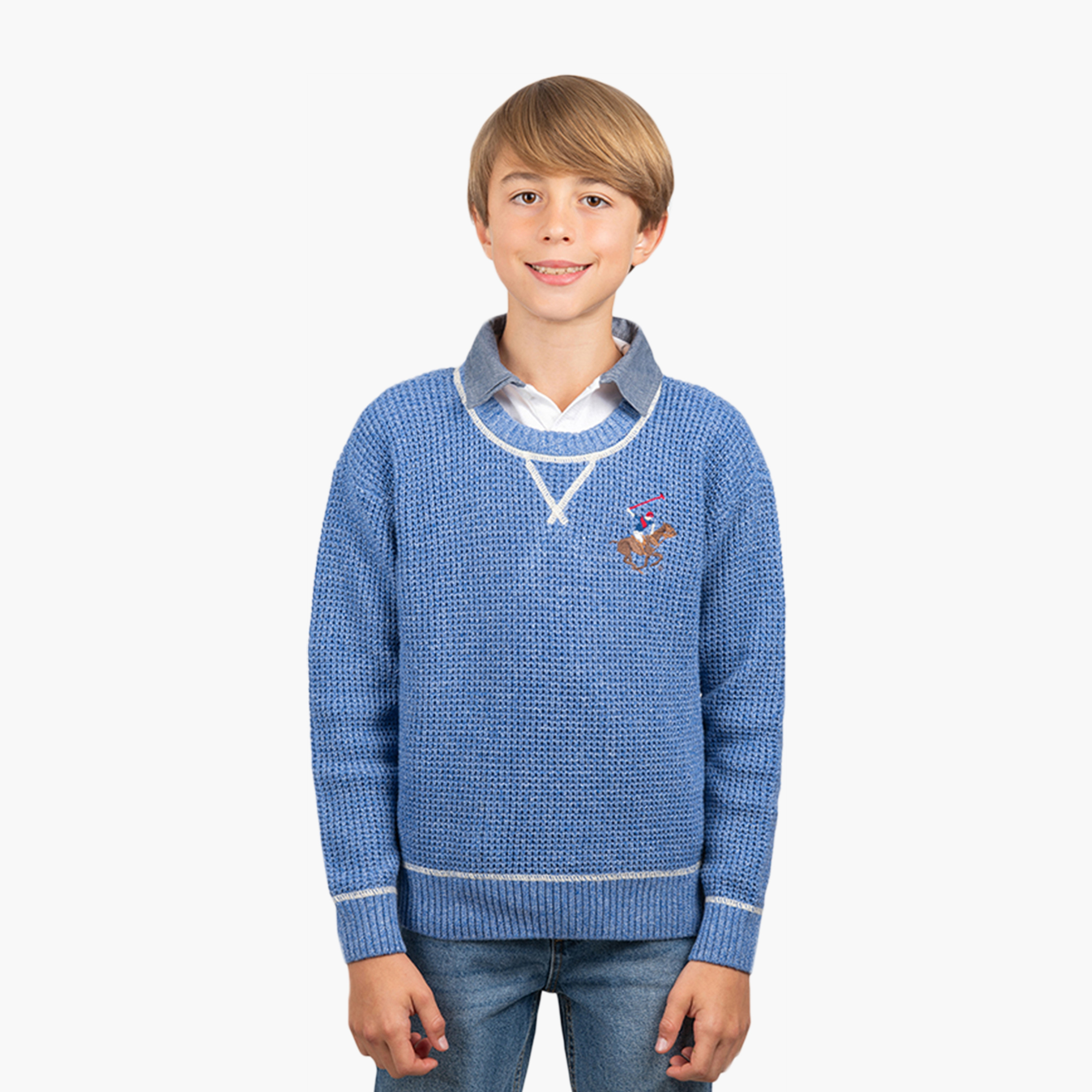 كنزة برقبة دائرية من بيفرلي هيلز بولو كلوب-boys-clothing-jumpersandcardigans-image-1