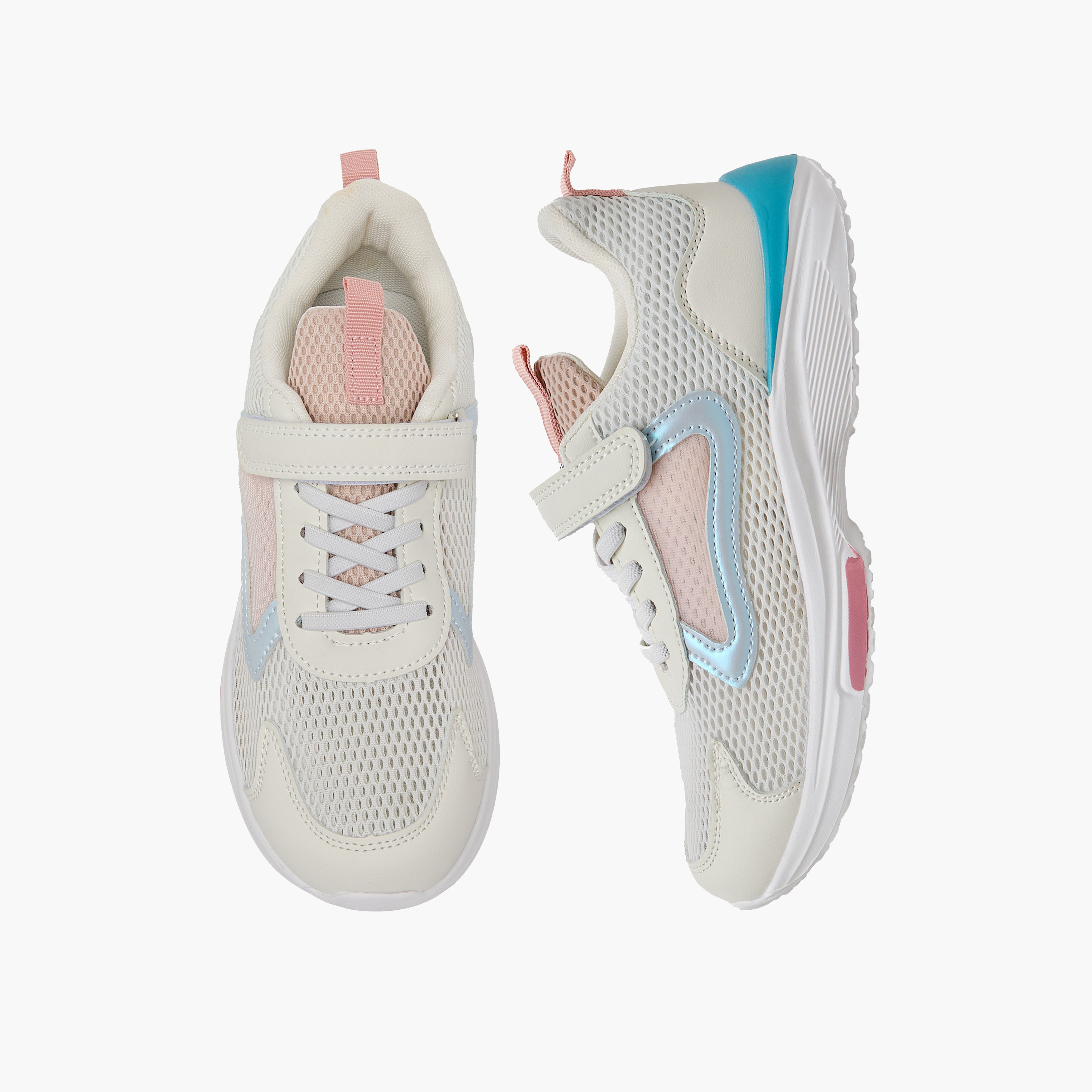 حذاء سنيكرز طول الكاحل بشريط إغلاق لاصق للبنات من فلورا بيلا-girls-shoes-sneakers-image-1