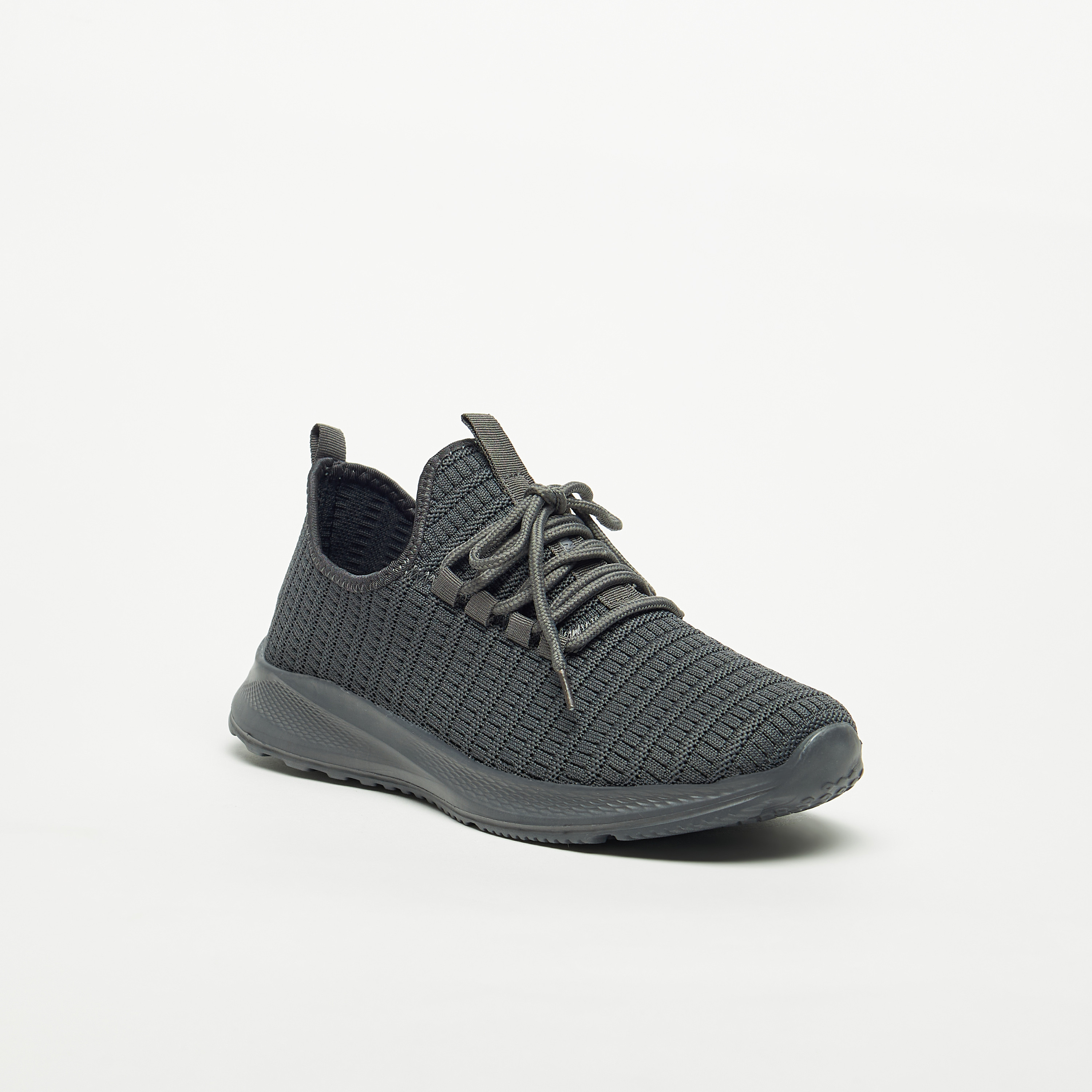 Oakland By Shoexpress Mesh Textured Shoes with Lace-Up Closure-sports-men-shoes-image-1