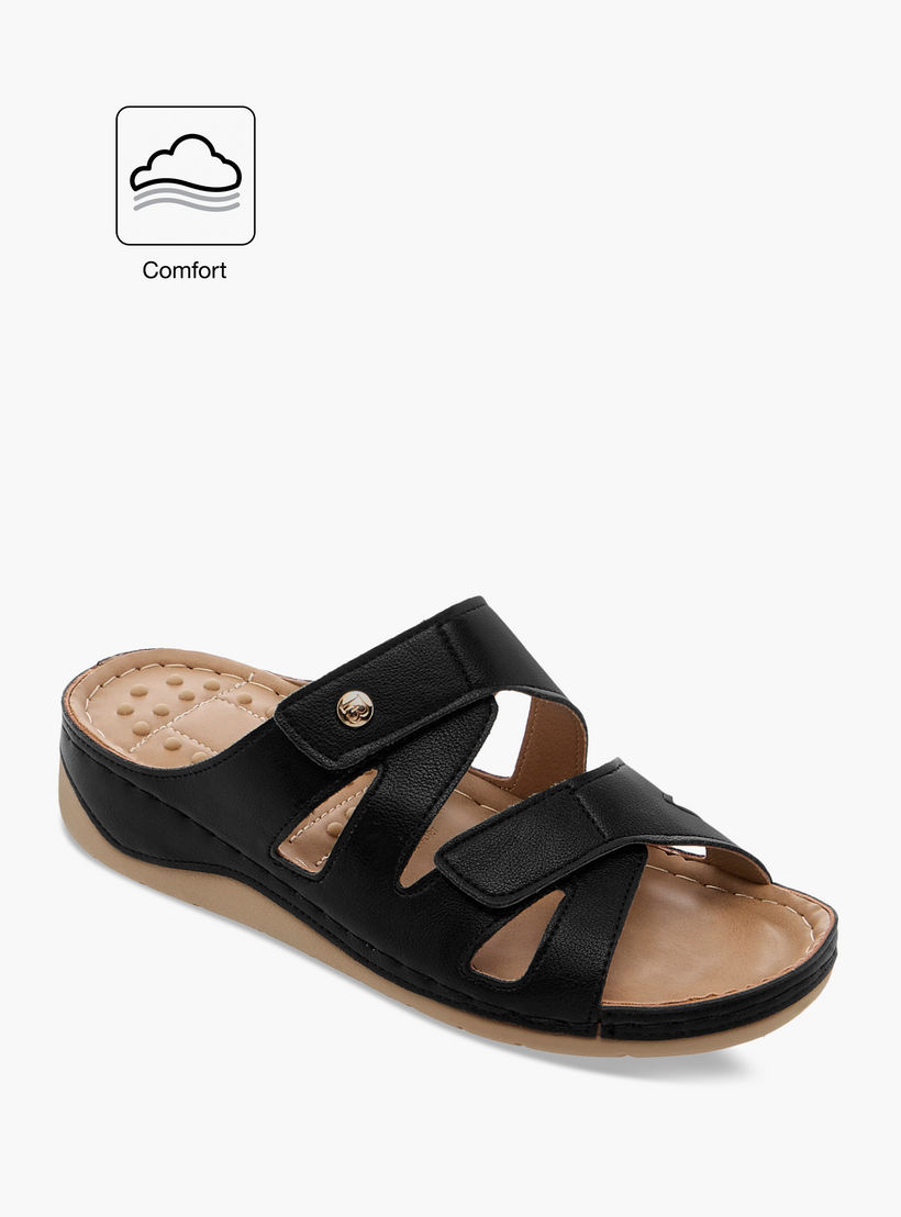 صندل بأحزمة سادة سهل الارتداء من فلورا بيلا-women-shoes-flats-sandals-image-2
