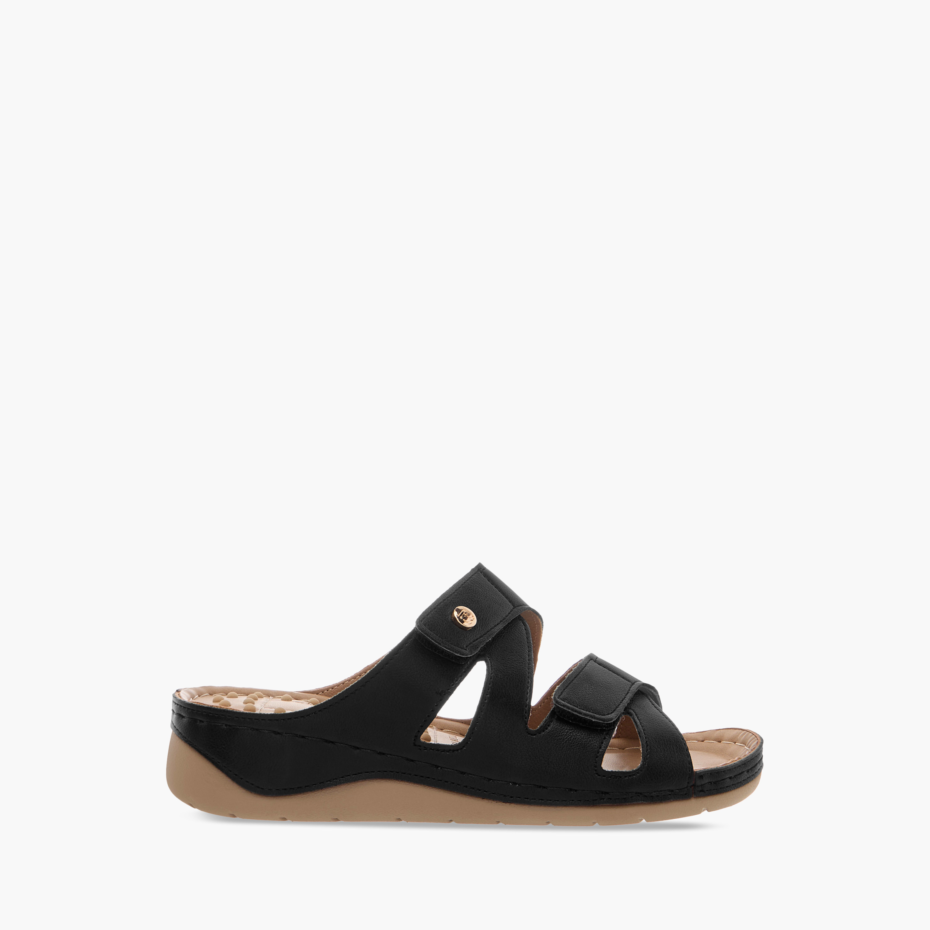 صندل بأحزمة سادة سهل الارتداء من فلورا بيلا-women-shoes-flats-sandals-image-3