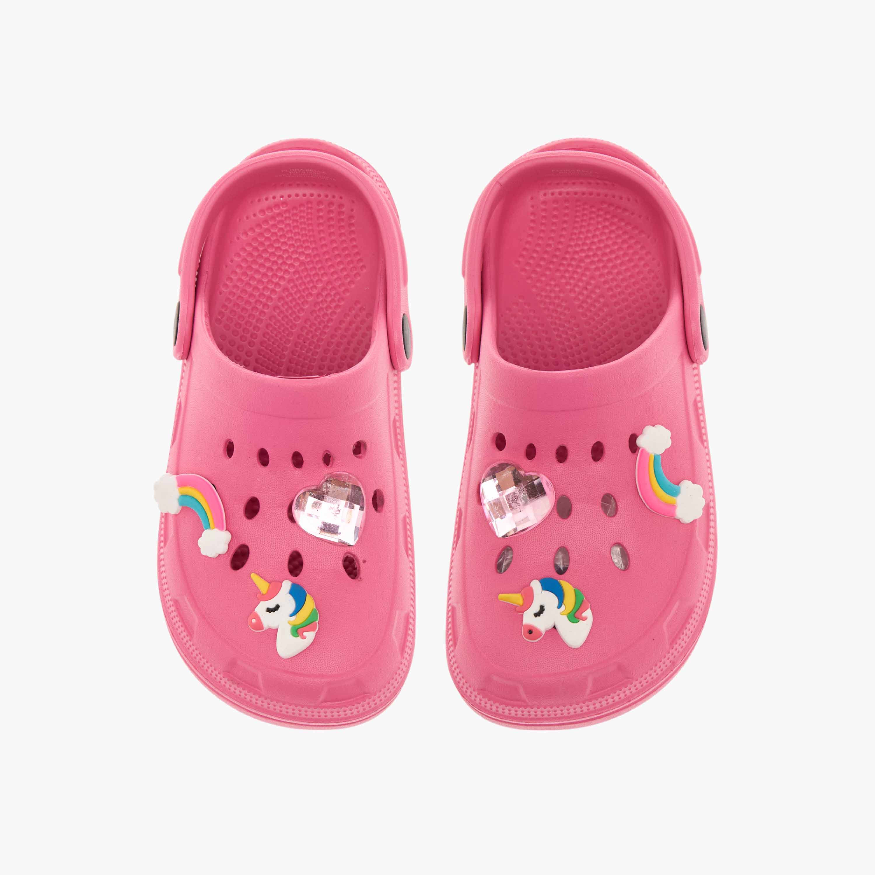 Flora Bella Unicorn Embossed Clogs with Backstrap-girls-shoes-sandals-image-1