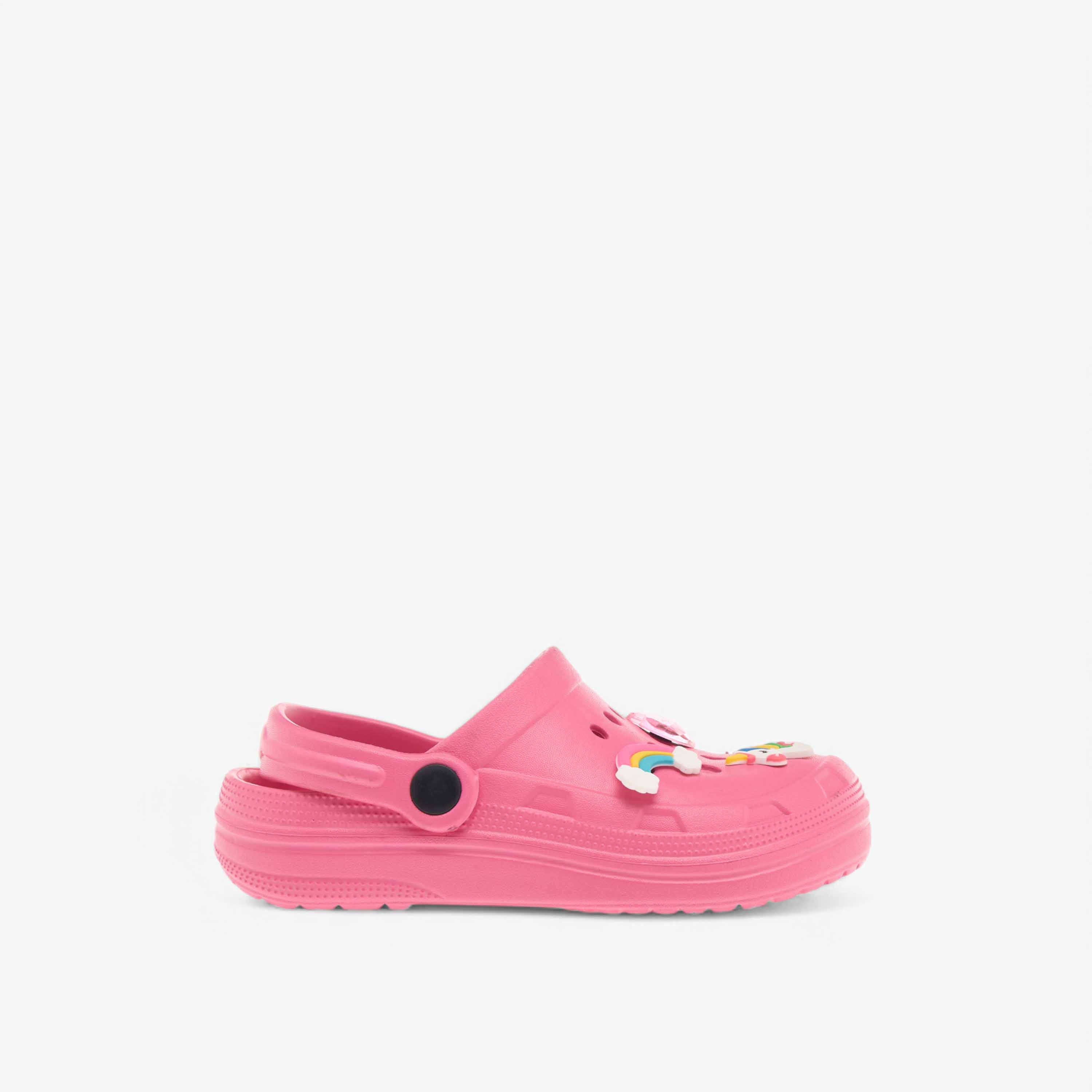 Flora Bella Unicorn Embossed Clogs with Backstrap-girls-shoes-sandals-image-3