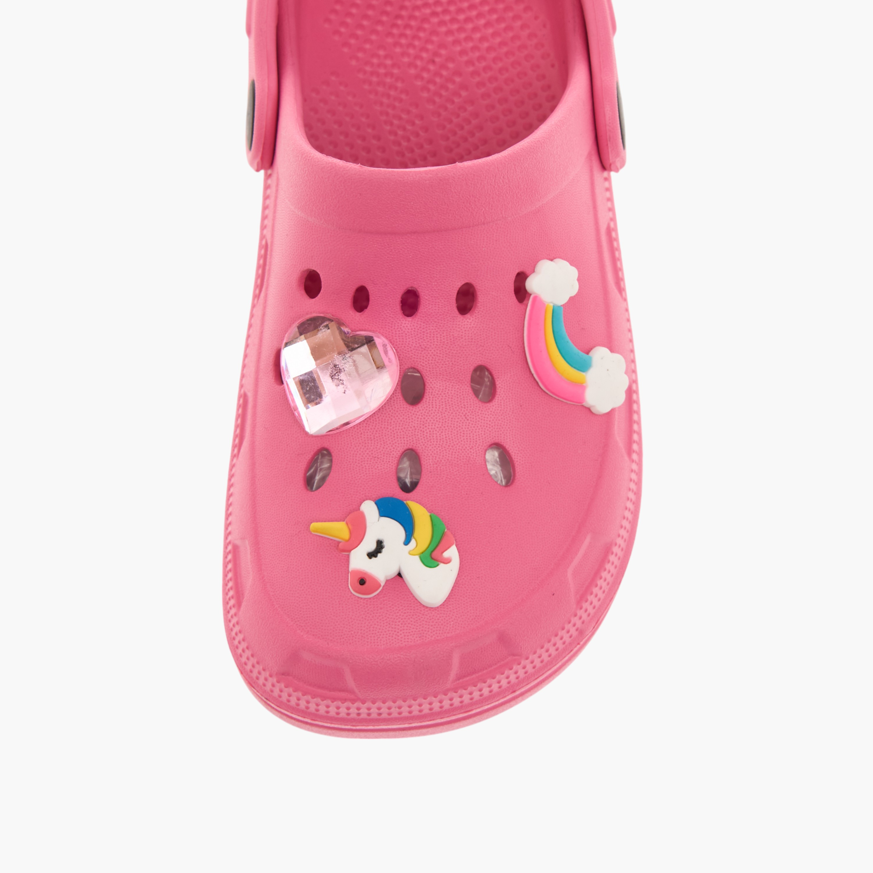 Flora Bella Unicorn Embossed Clogs with Backstrap-girls-shoes-sandals-image-4