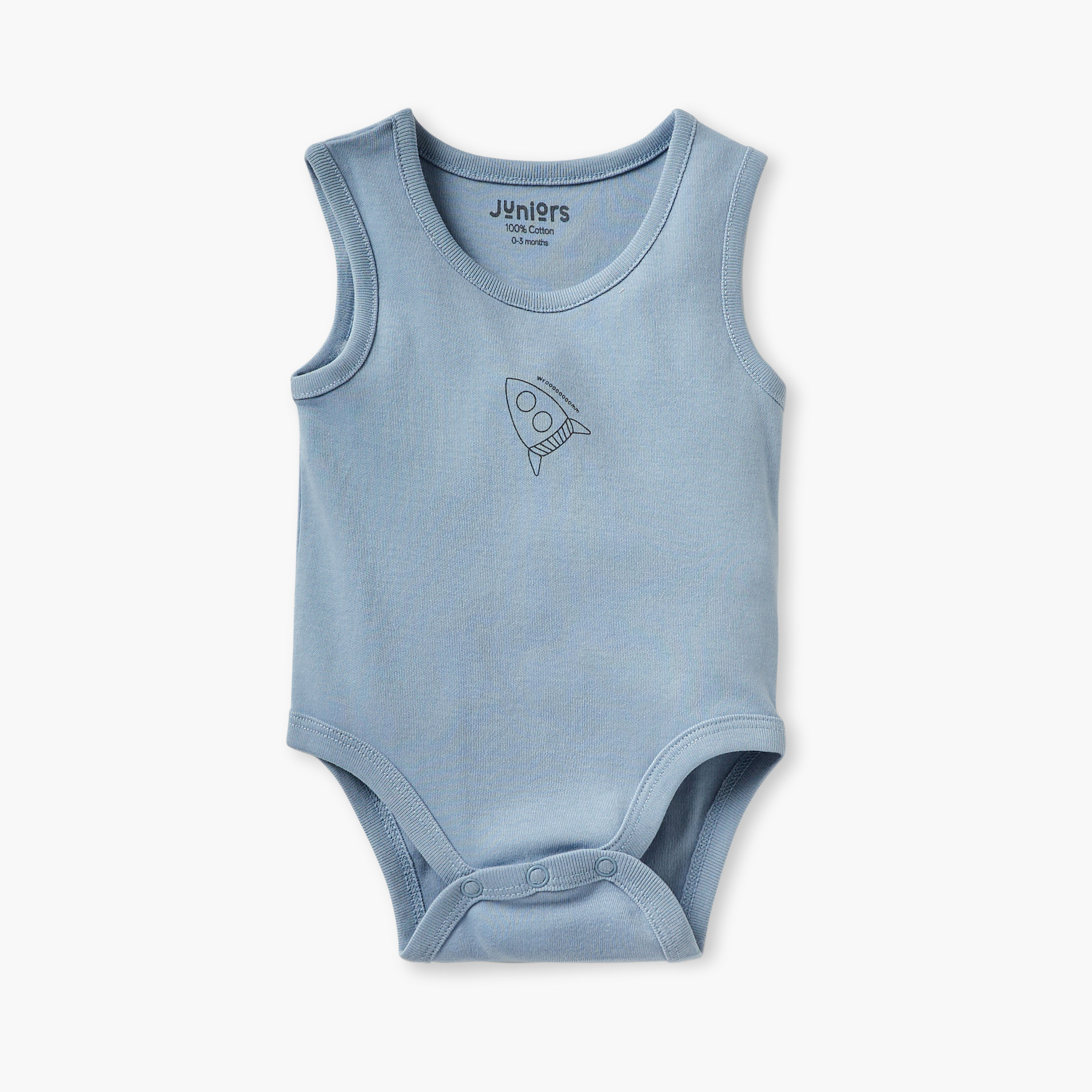 Juniors Space Print Sleeveless Bodysuit - Set of 3-baby-boys-clothing-bodysuits-image-2