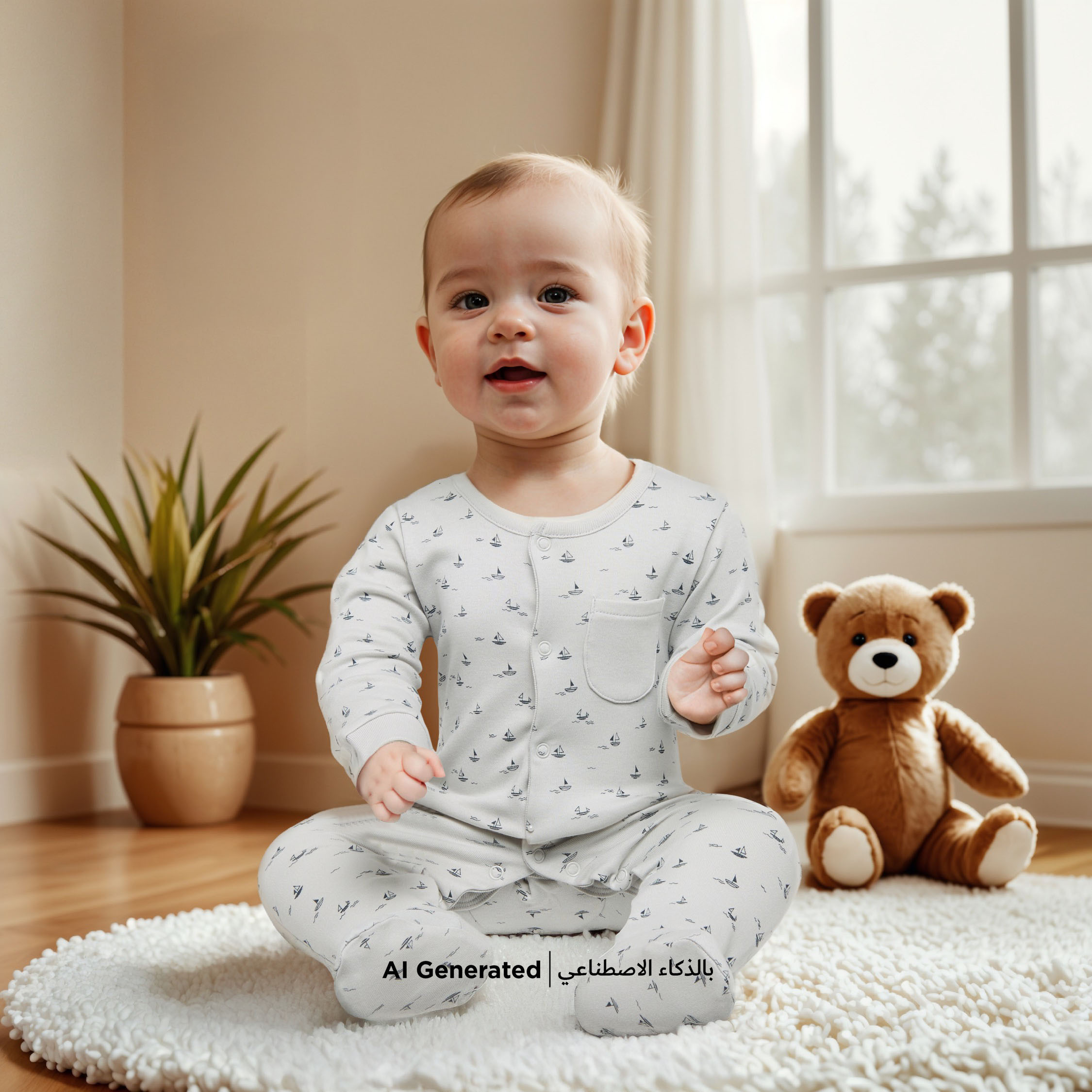 Juniors Printed Closed Feet Sleepsuit with Long Sleeves - Set of 2-baby-boys-clothing-nightwear-sleepsuits-image-6