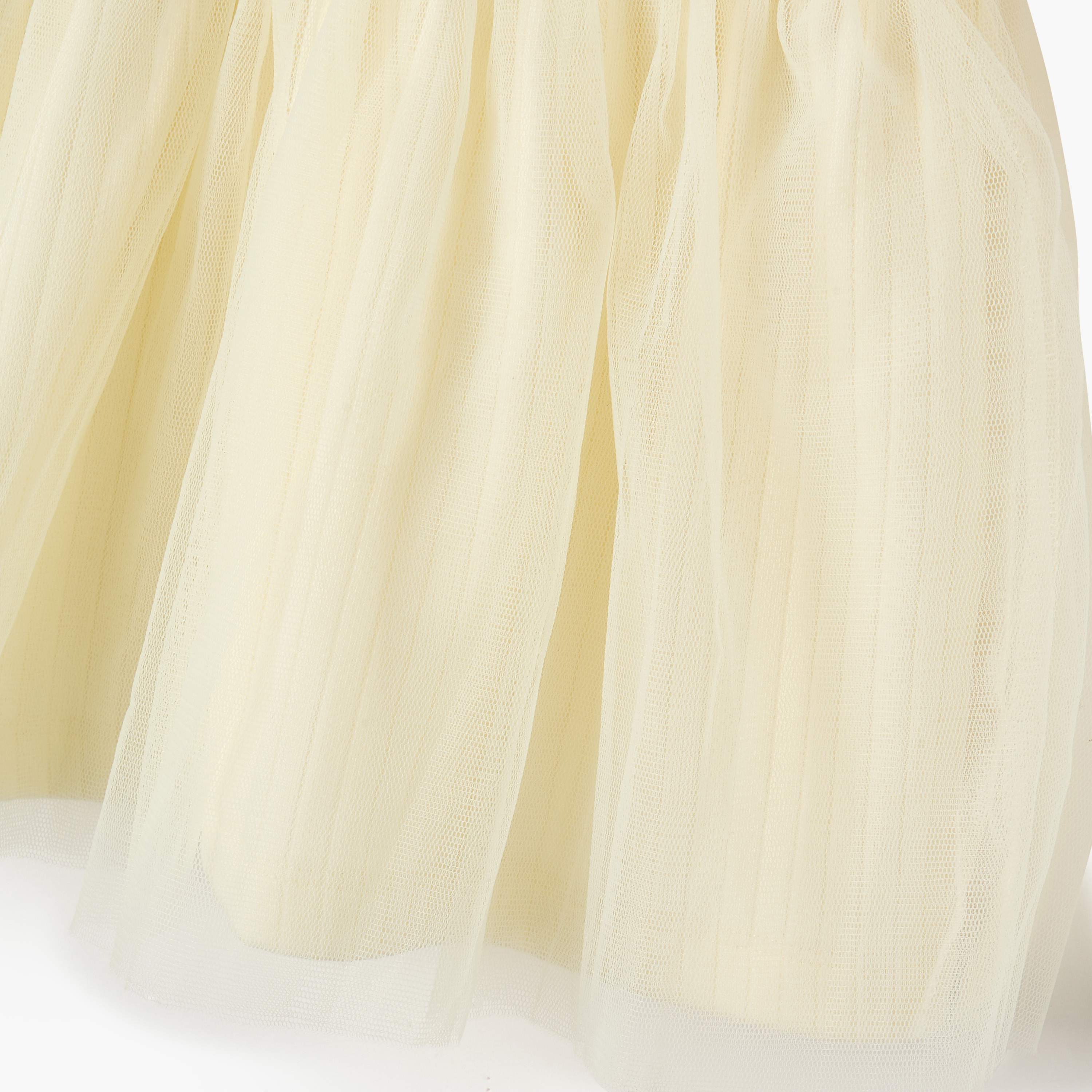 Juniors Ribbed A-line Dress with Round Neck and Tulle Skirt Detail-baby-girls-clothing-dressesandjumpsuits-image-5