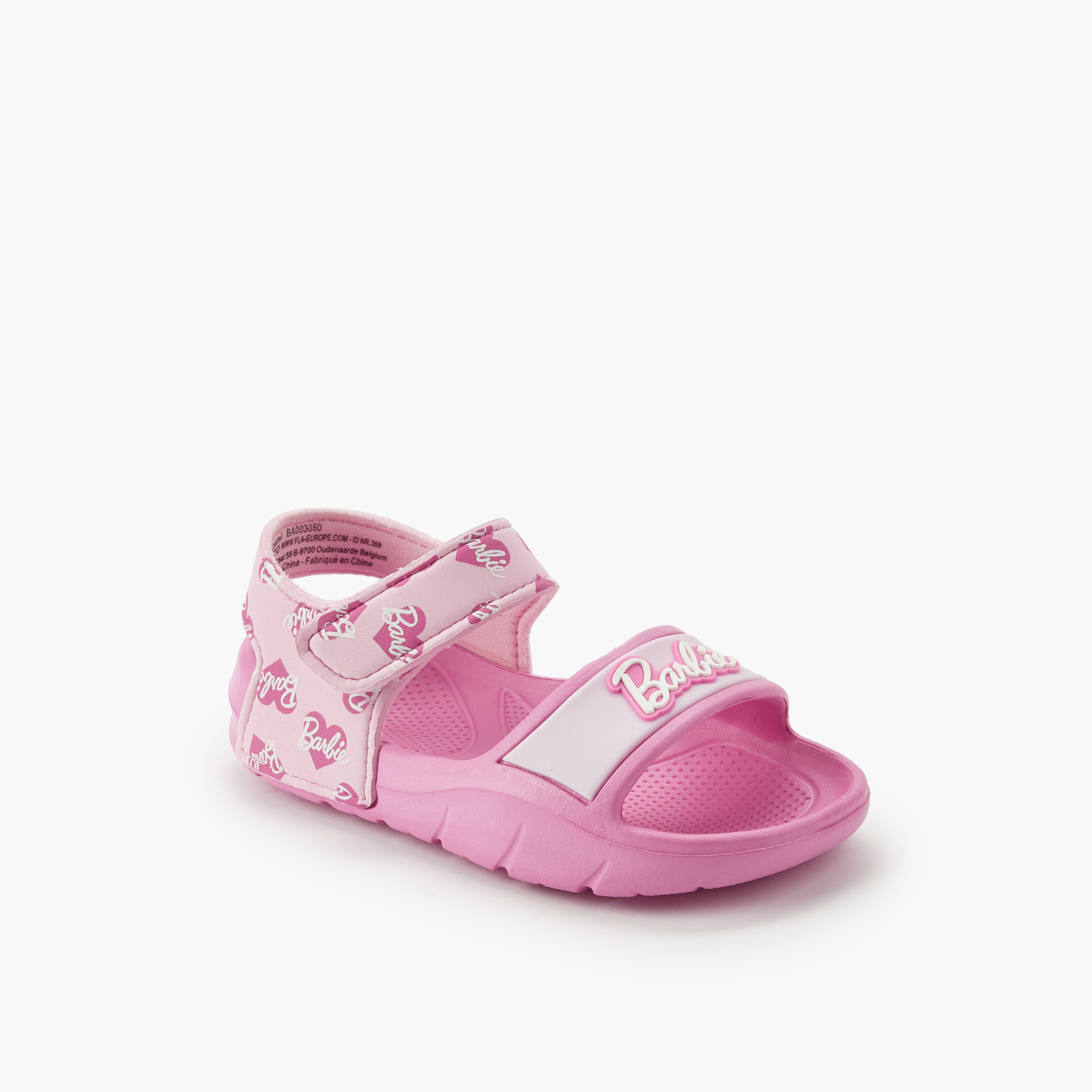 Barbie Girls Printed Hook & Loop Sandals-girls-shoes-sandals-image-2