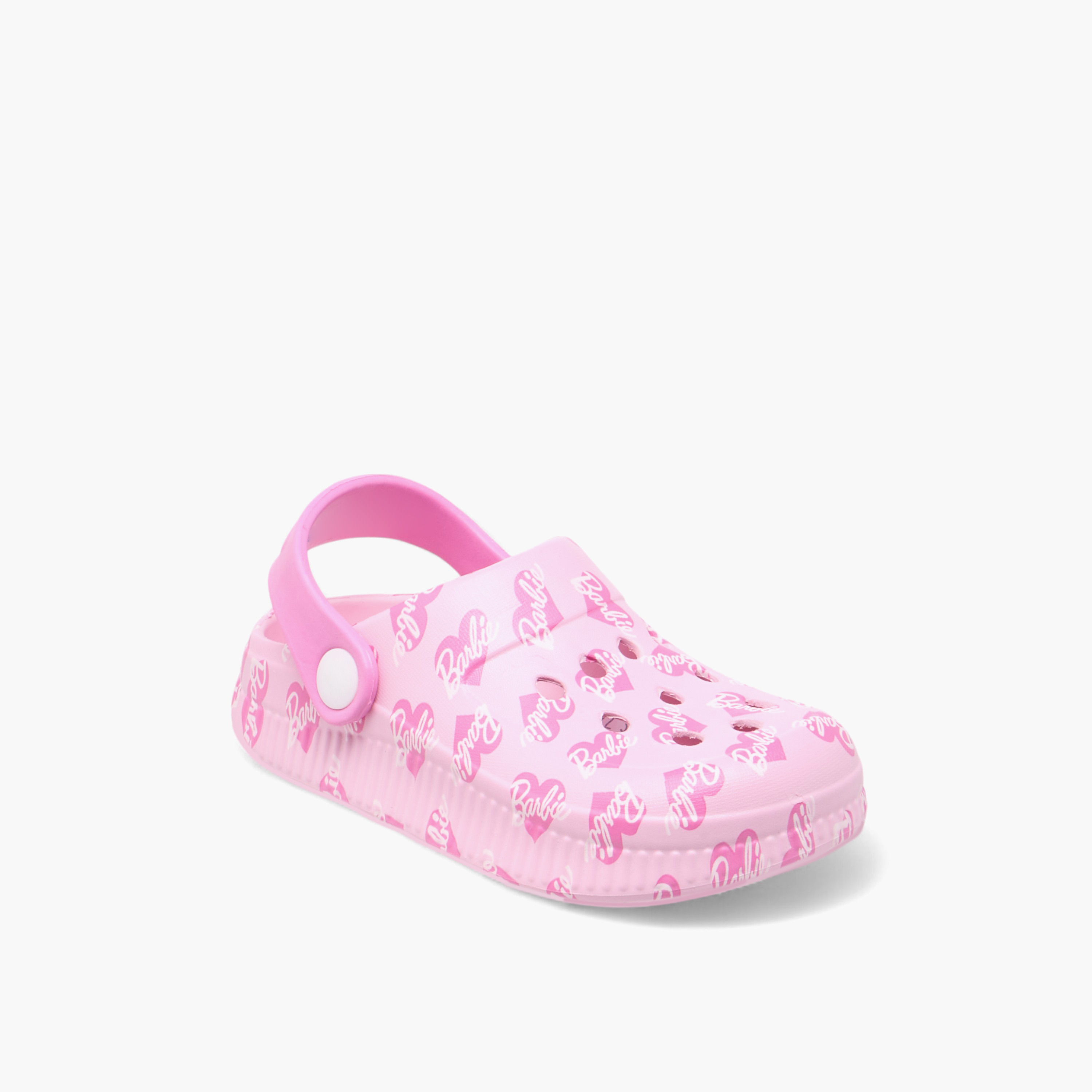 صندل بكعب سميك وطبعات باربي مع حزام خلفي-girls-shoes-sandals-image-2