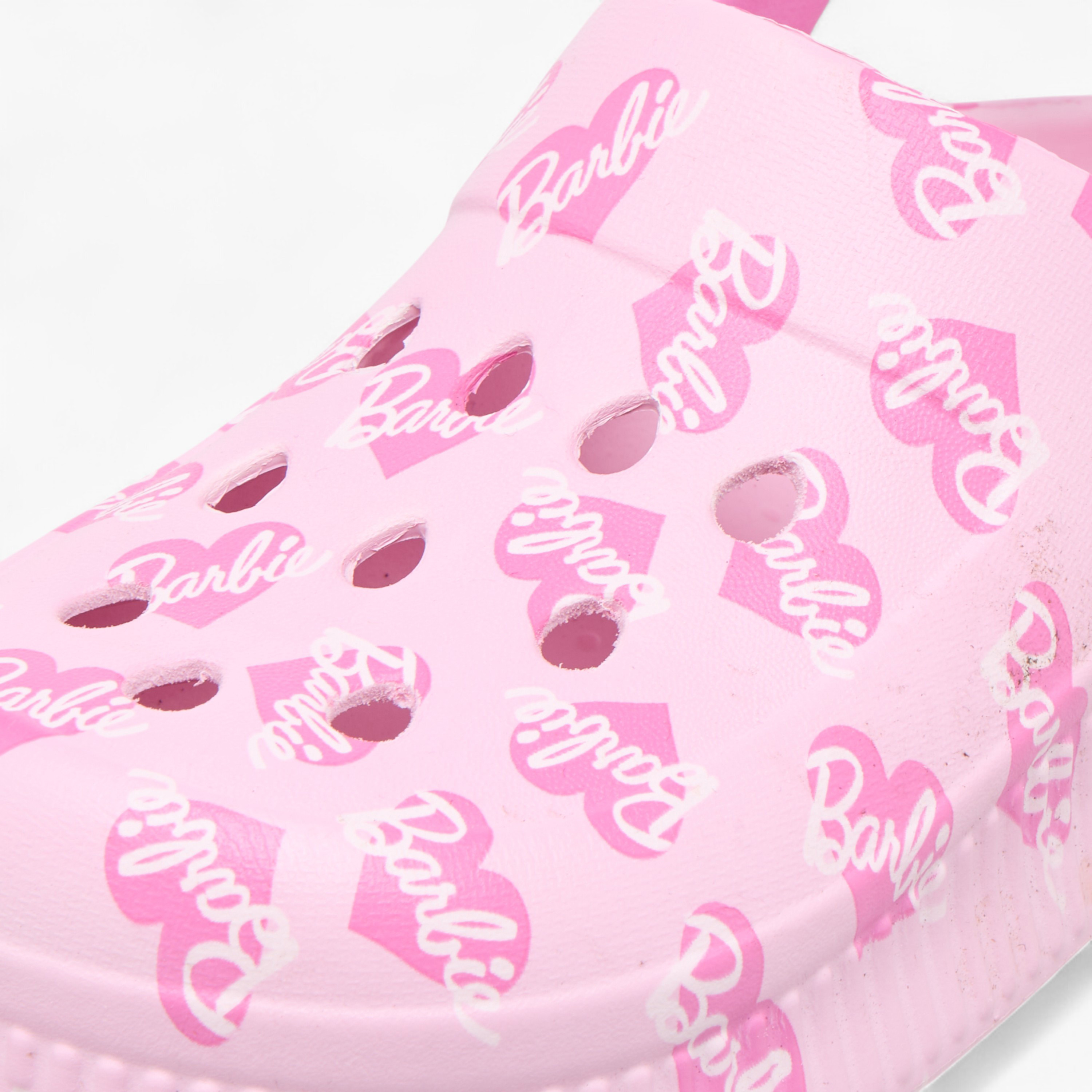 صندل بكعب سميك وطبعات باربي مع حزام خلفي-girls-shoes-sandals-image-4