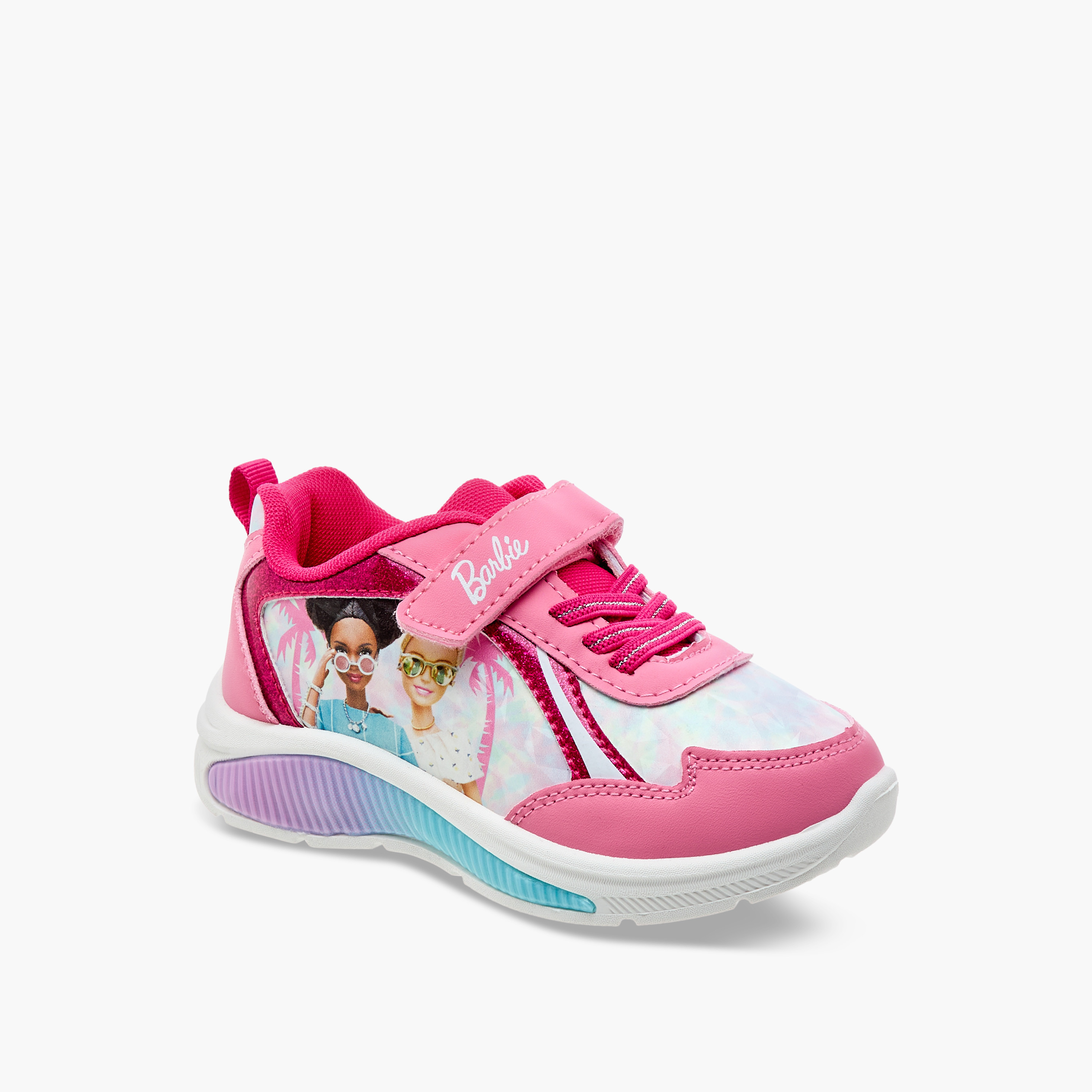 حذاء سنيكرز بشريط إغلاق لاصق وضوء وطبعات باربي-girls-shoes-sneakers-image-2