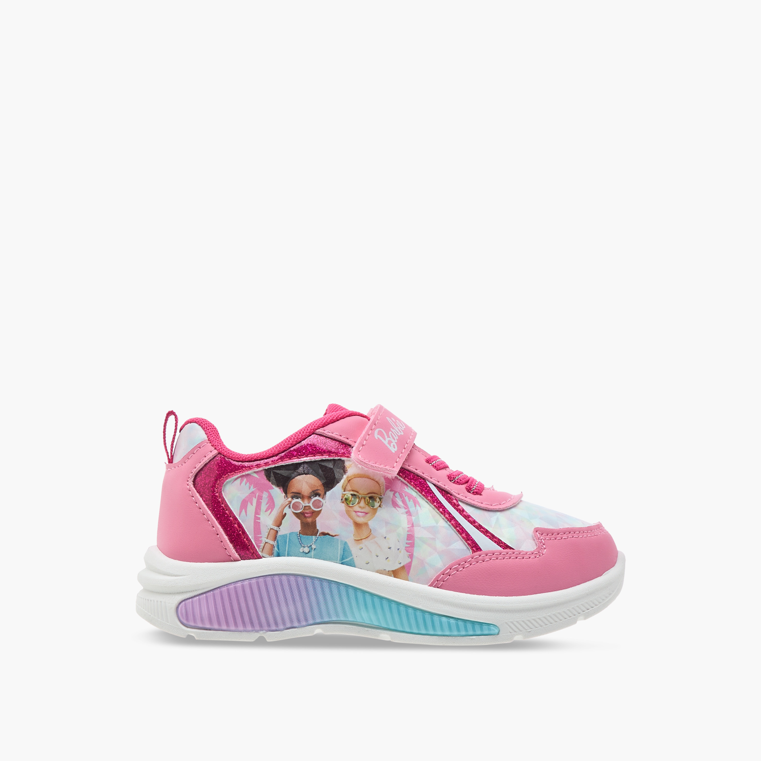 حذاء سنيكرز بشريط إغلاق لاصق وضوء وطبعات باربي-girls-shoes-sneakers-image-3