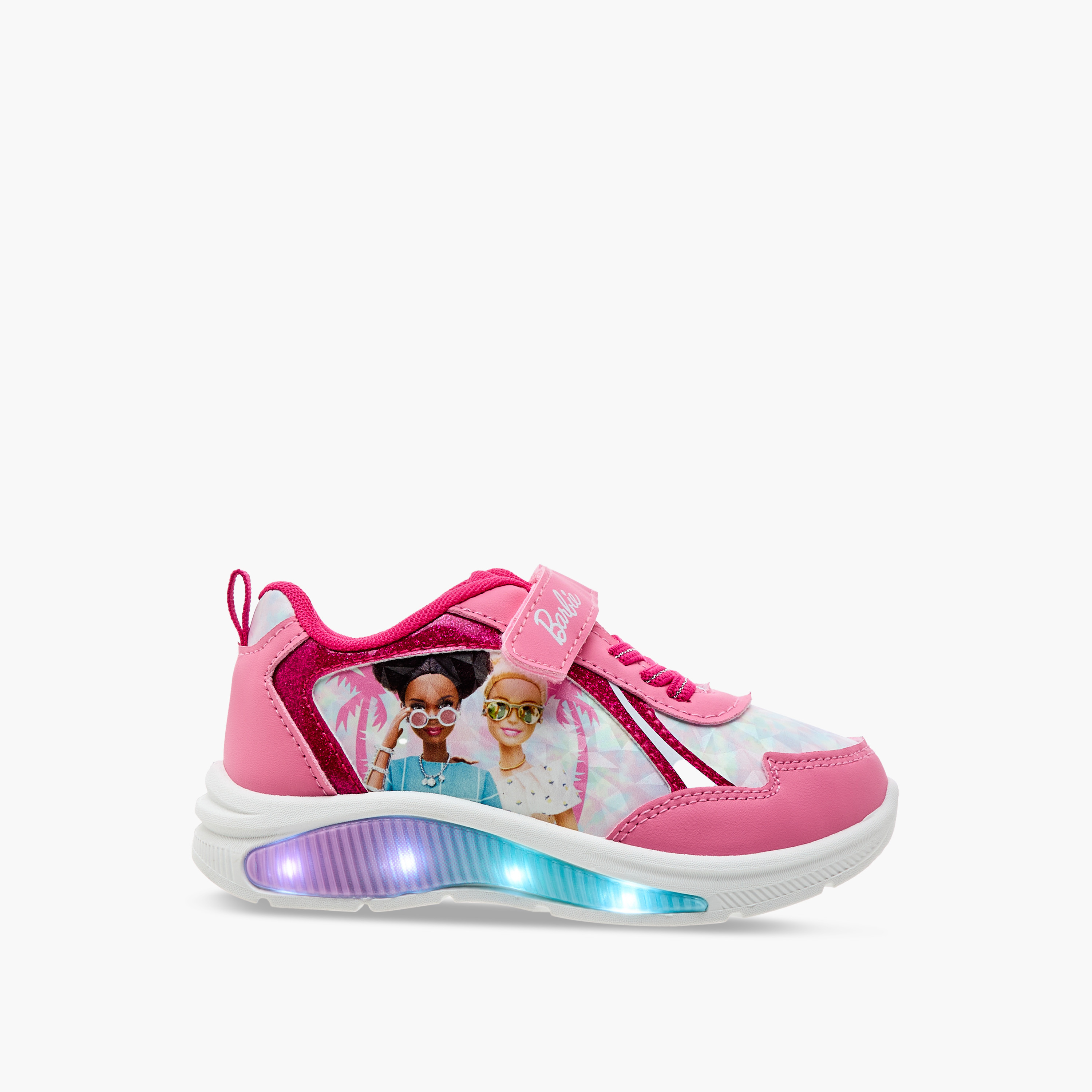 حذاء سنيكرز بشريط إغلاق لاصق وضوء وطبعات باربي-girls-shoes-sneakers-image-4