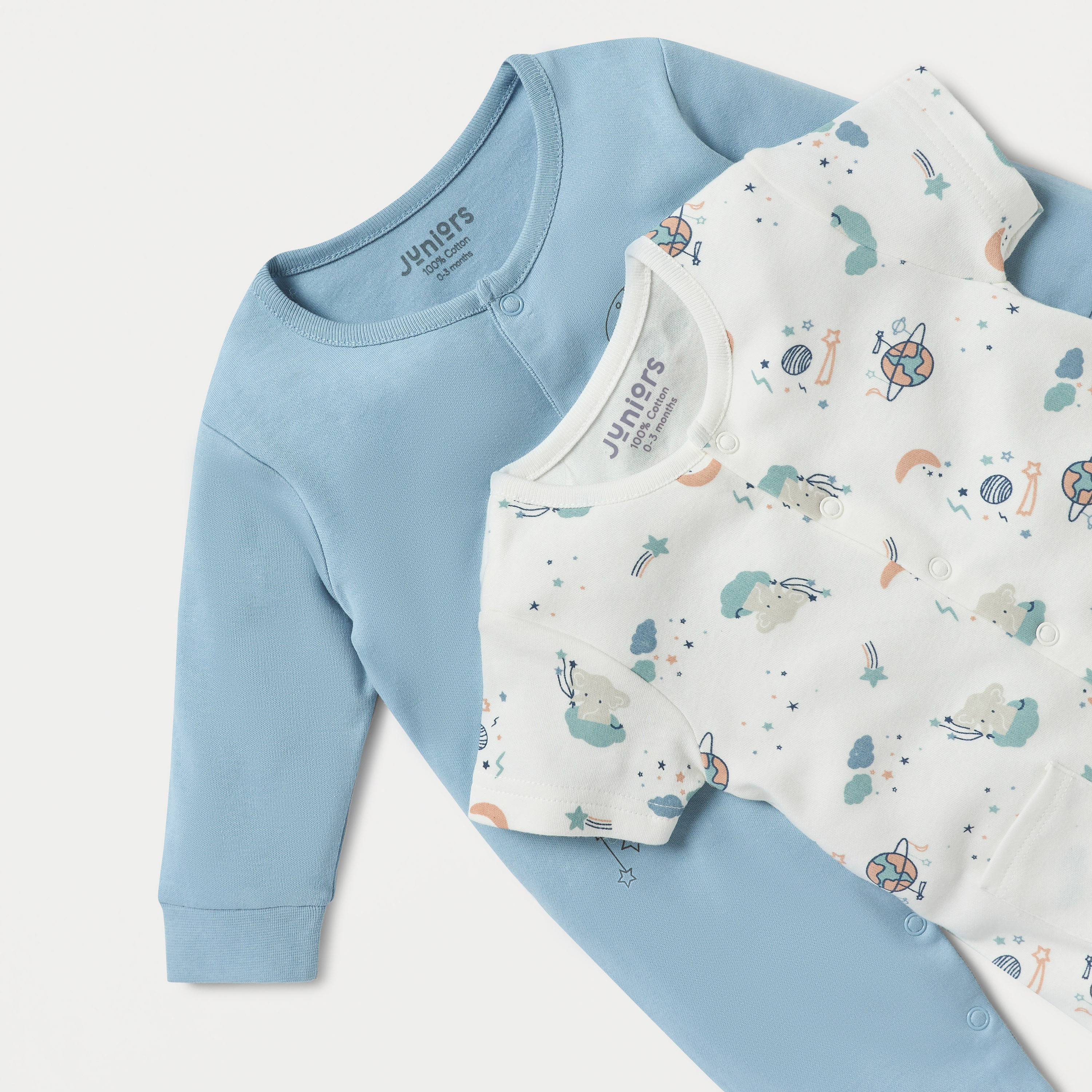 طقم أفرول وبدلة نوم بطبعات قطعتين من جونيورز-baby-girls-clothing-nightwear-sleepsuits-image-4