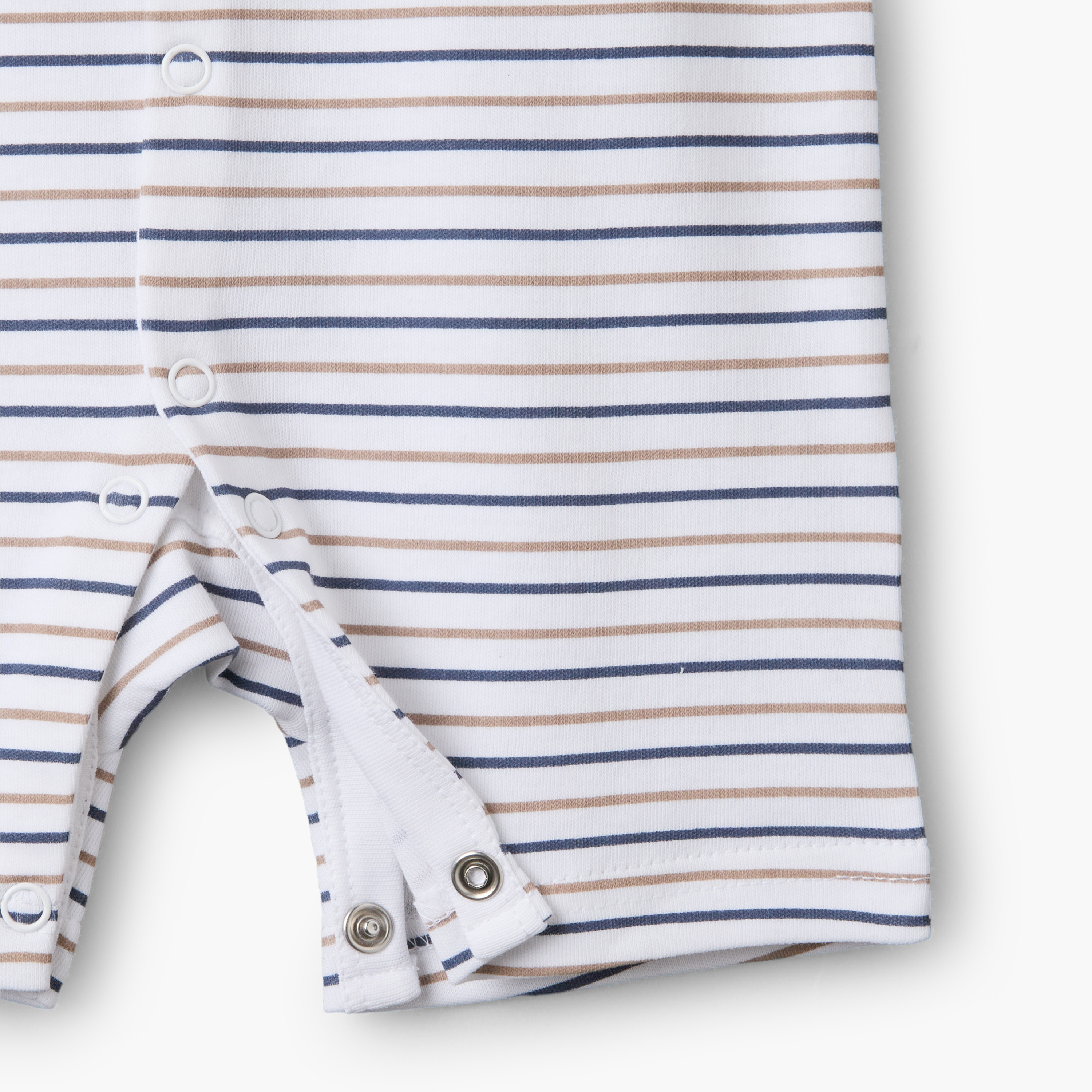 Pack of 3 Juniors Round Neck Short Sleeves Romper with Bear Print-baby-boys-clothing-rompers-image-6