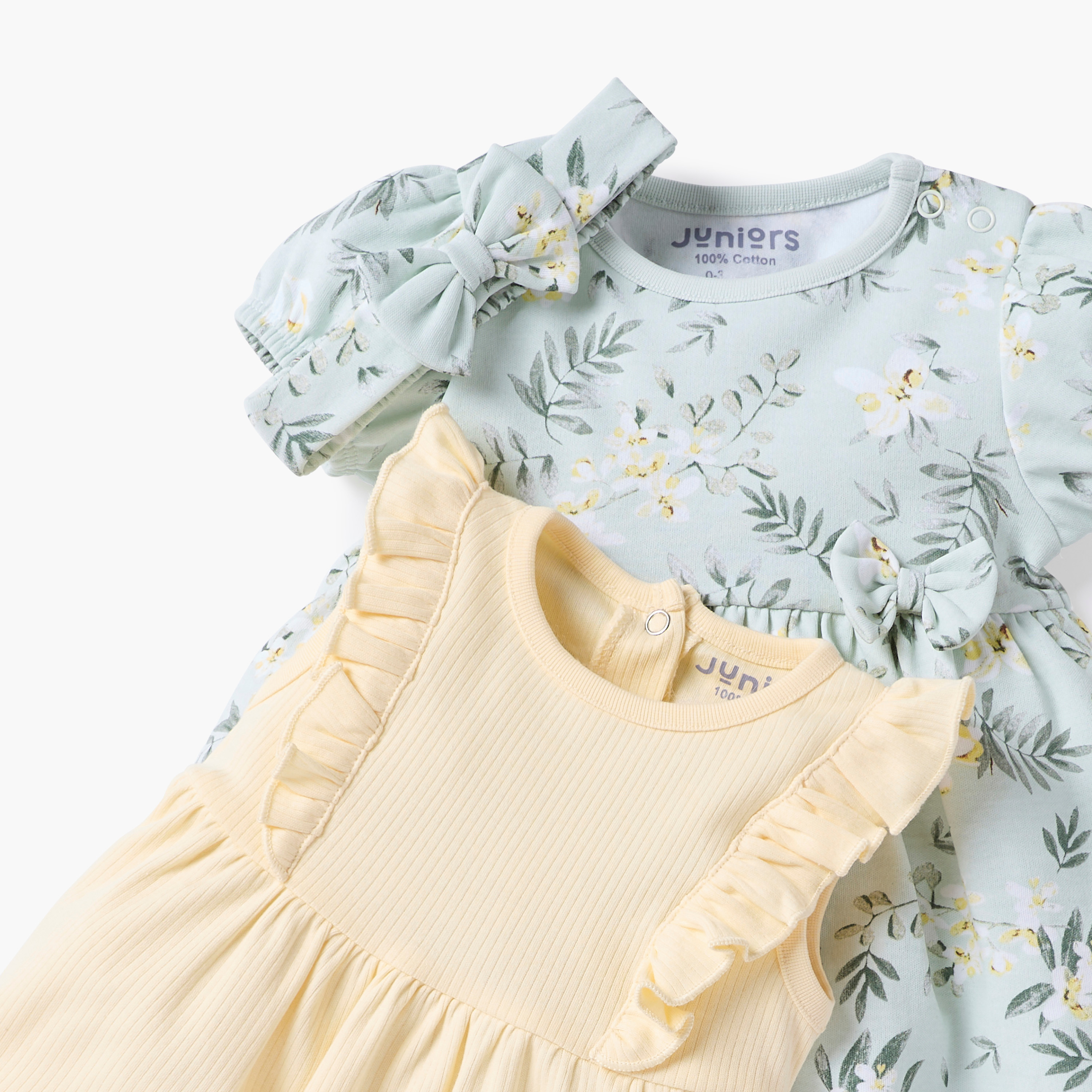 طقم شريطة رأس وفستان إيه لاين 3 قطع من جونيورز-baby-girls-clothing-dressesandjumpsuits-image-5