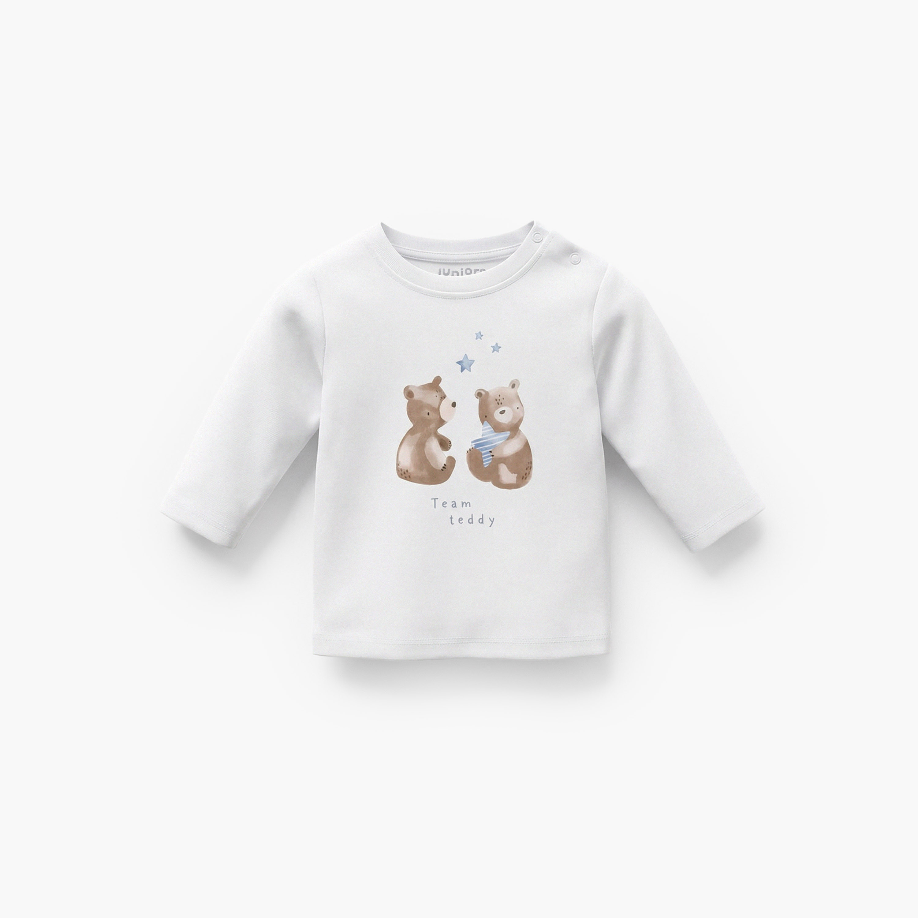 Pack of 3 Juniors Cotton Crew Neck Long Sleeves Pyjama Set with Bear Print-baby-boys-clothing-nightwear-pyjamasets-image-3