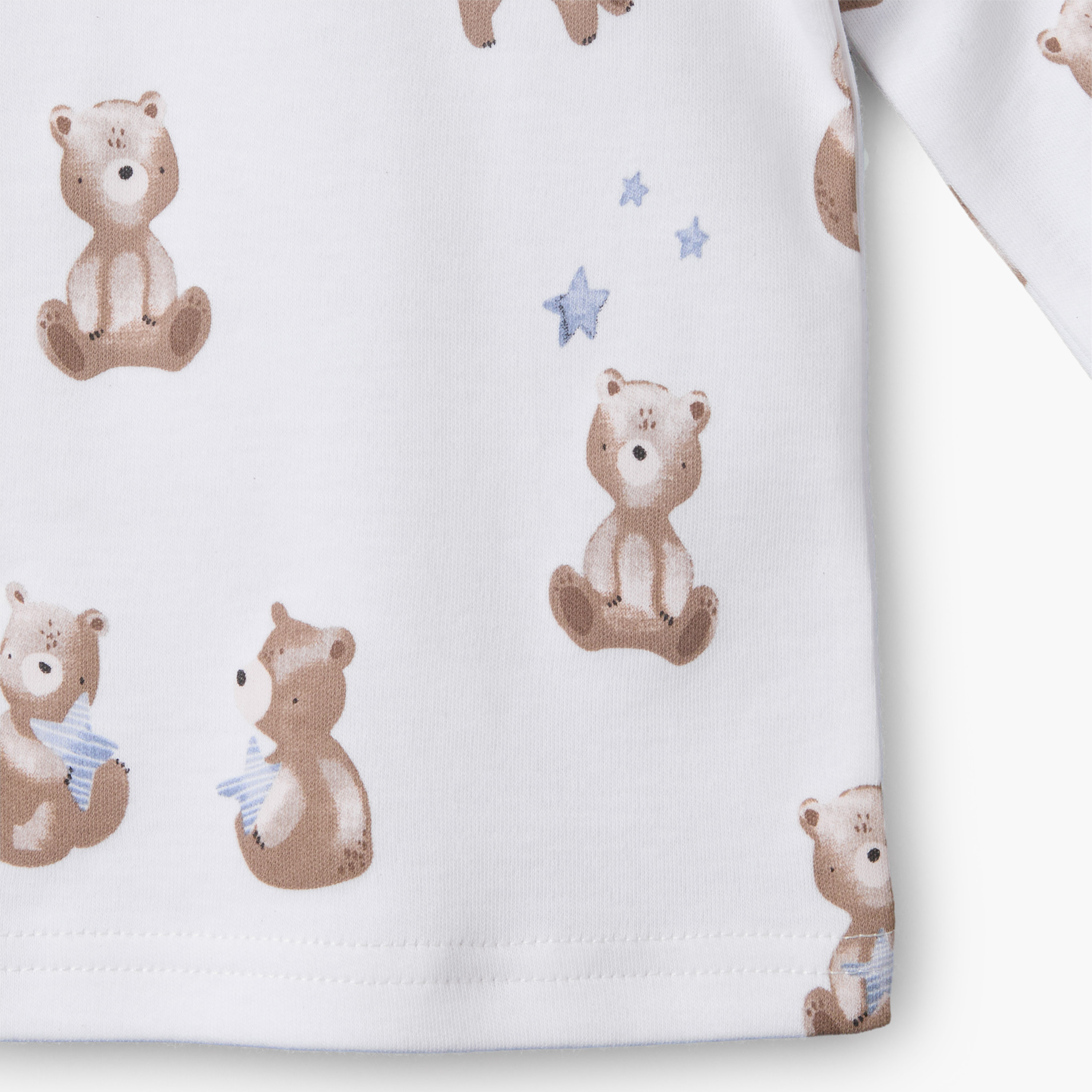 Pack of 3 Juniors Cotton Crew Neck Long Sleeves Pyjama Set with Bear Print-baby-boys-clothing-nightwear-pyjamasets-image-10