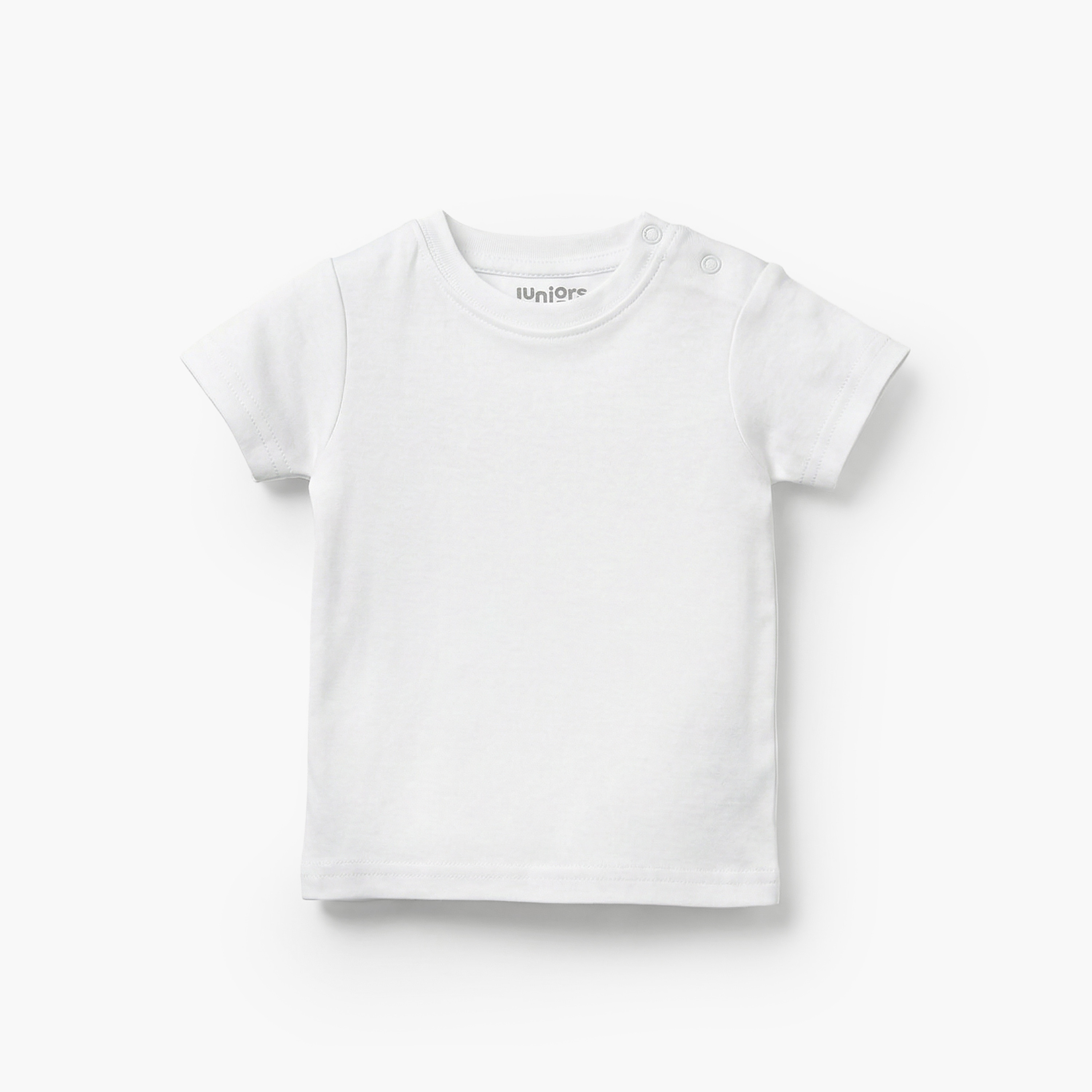 Juniors Round Neck Short Sleeves T-shirt and Dungaree Set with Bear Print-baby-boys-clothing-setsandcoords-image-2
