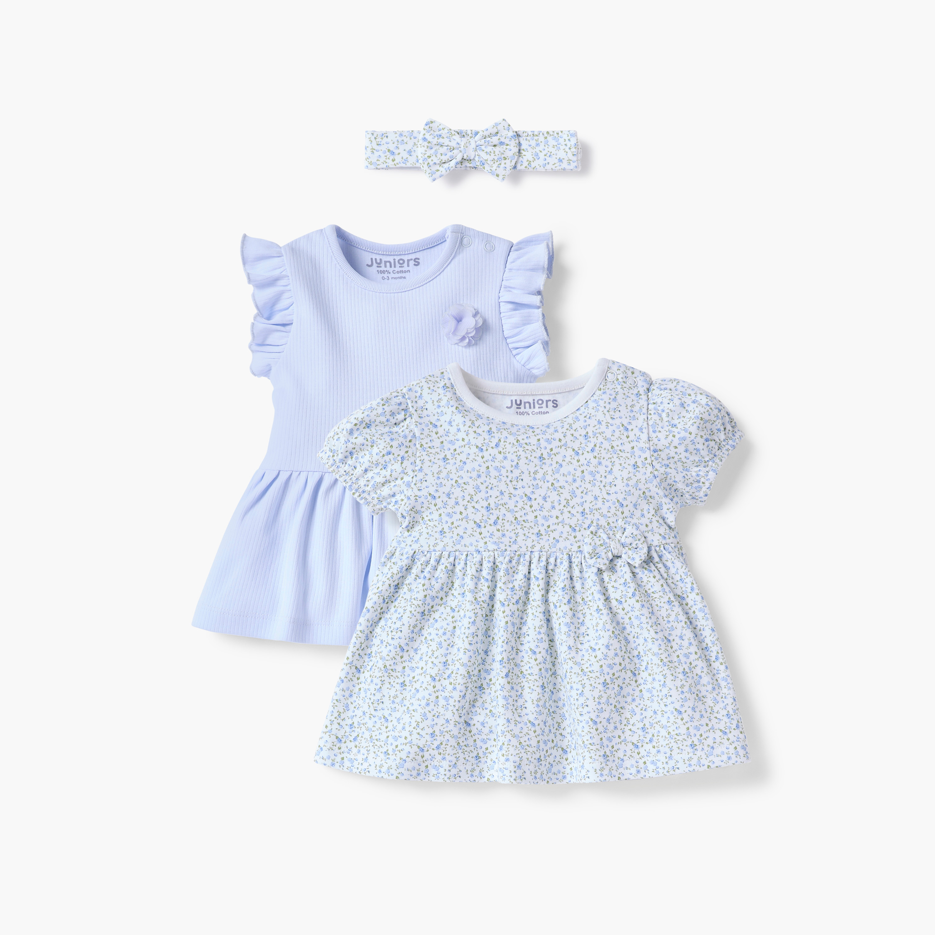 Juniors 3-Piece A-line Dress and Headband Set-baby-girls-clothing-dressesandjumpsuits-image-1