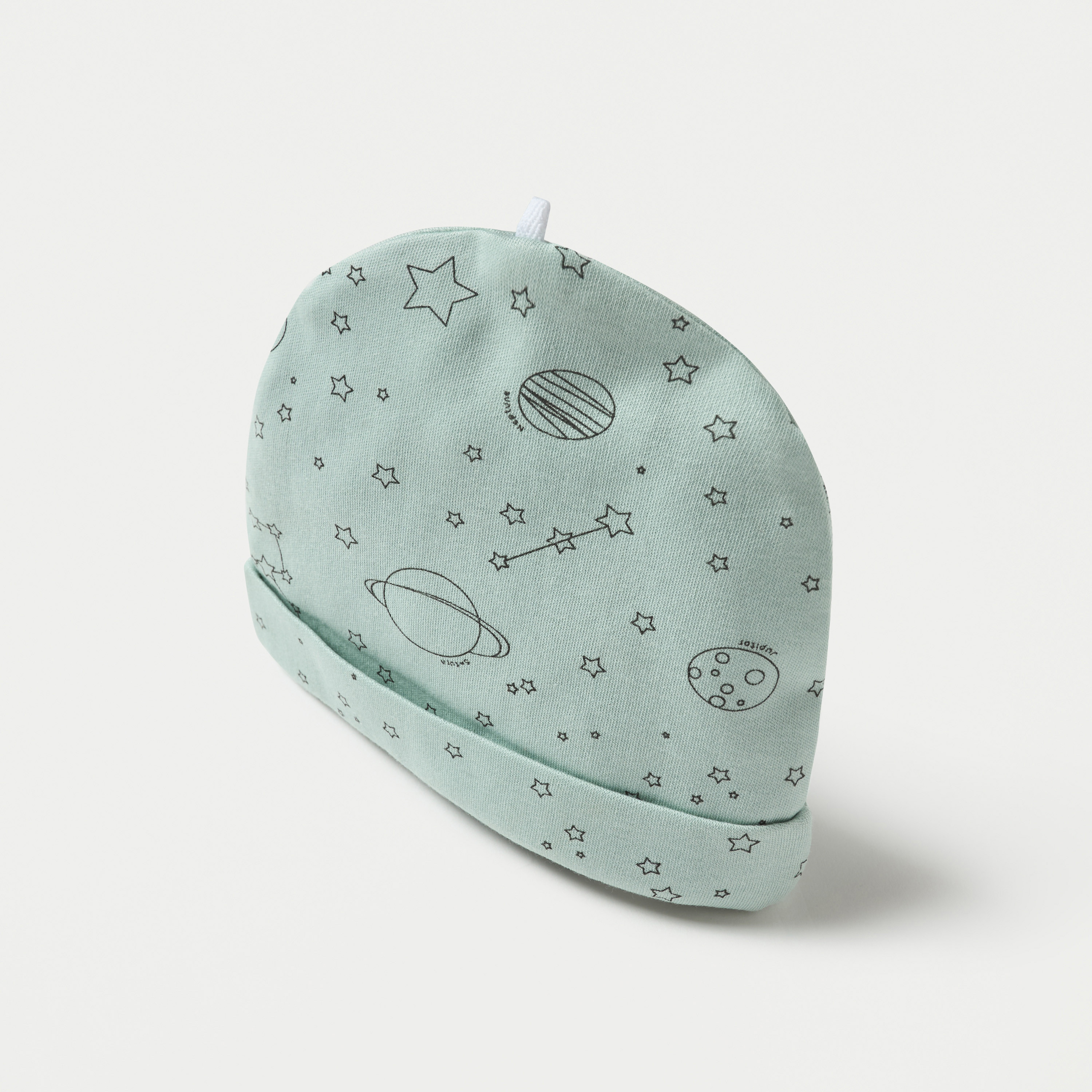 Juniors Space Print Beanie Cap - Set of 2-baby-girls-accessories-caps-image-2