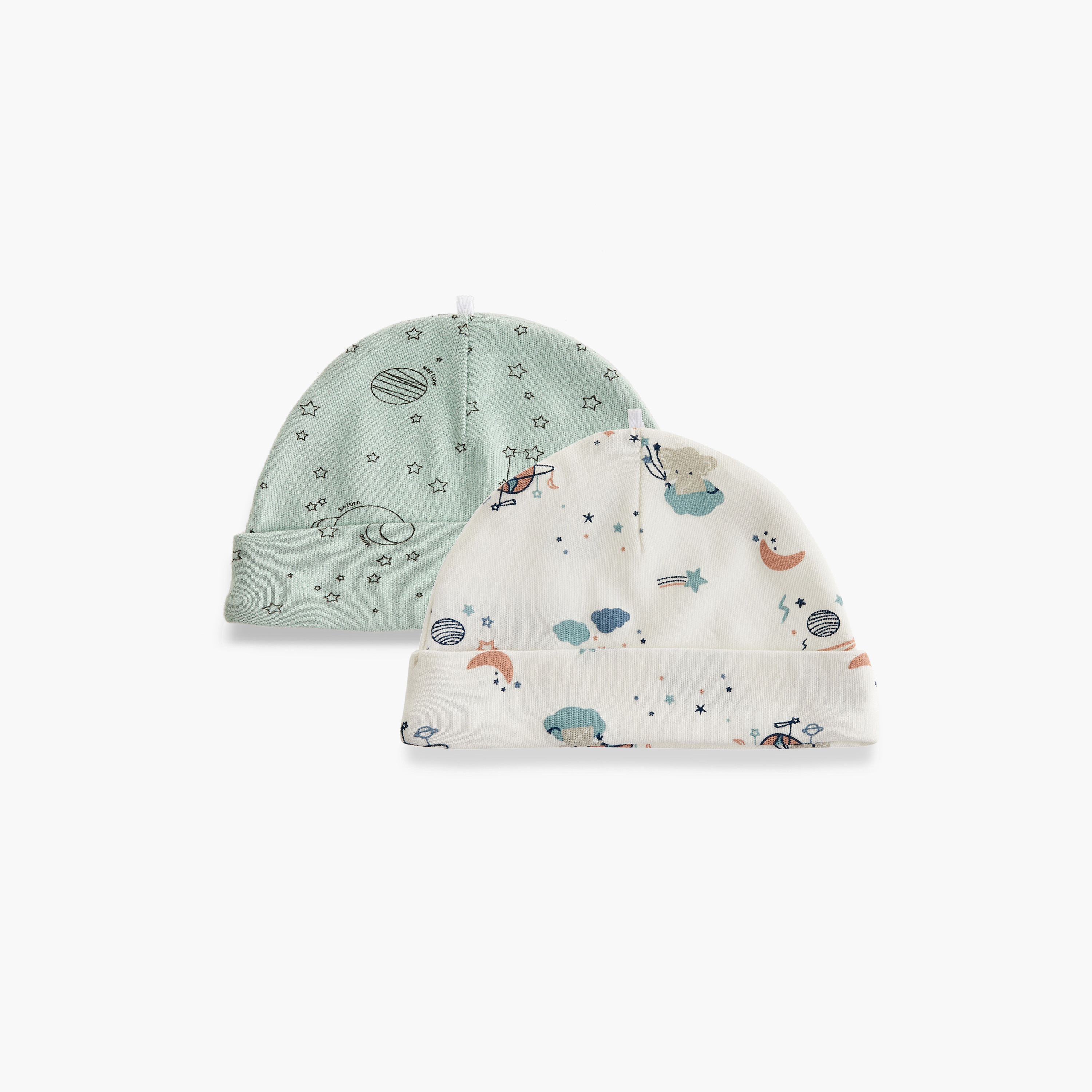 Juniors Printed Caps - Set of 2-baby-boys-accessories-caps-image-1
