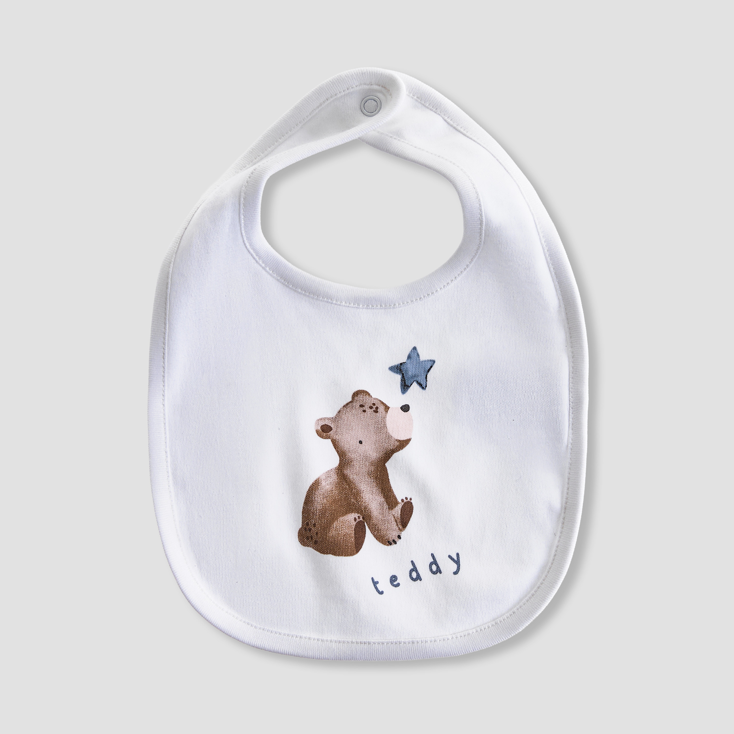 Pack of 3 Juniors Baby Bib with Snap Button Closure-baby-feeding-bibs-image-2