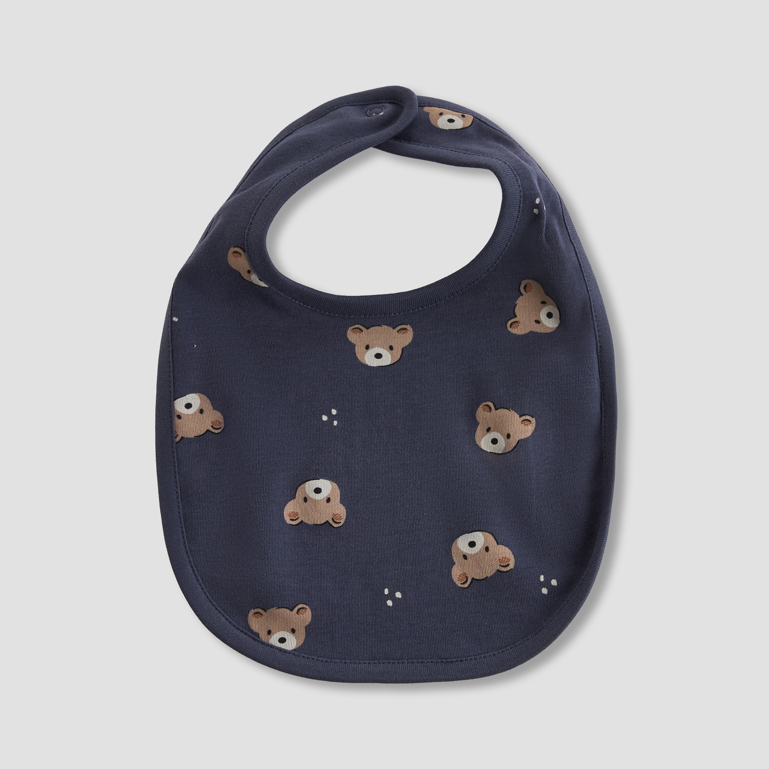 Pack of 3 Juniors Baby Bib with Snap Button Closure-baby-feeding-bibs-image-4