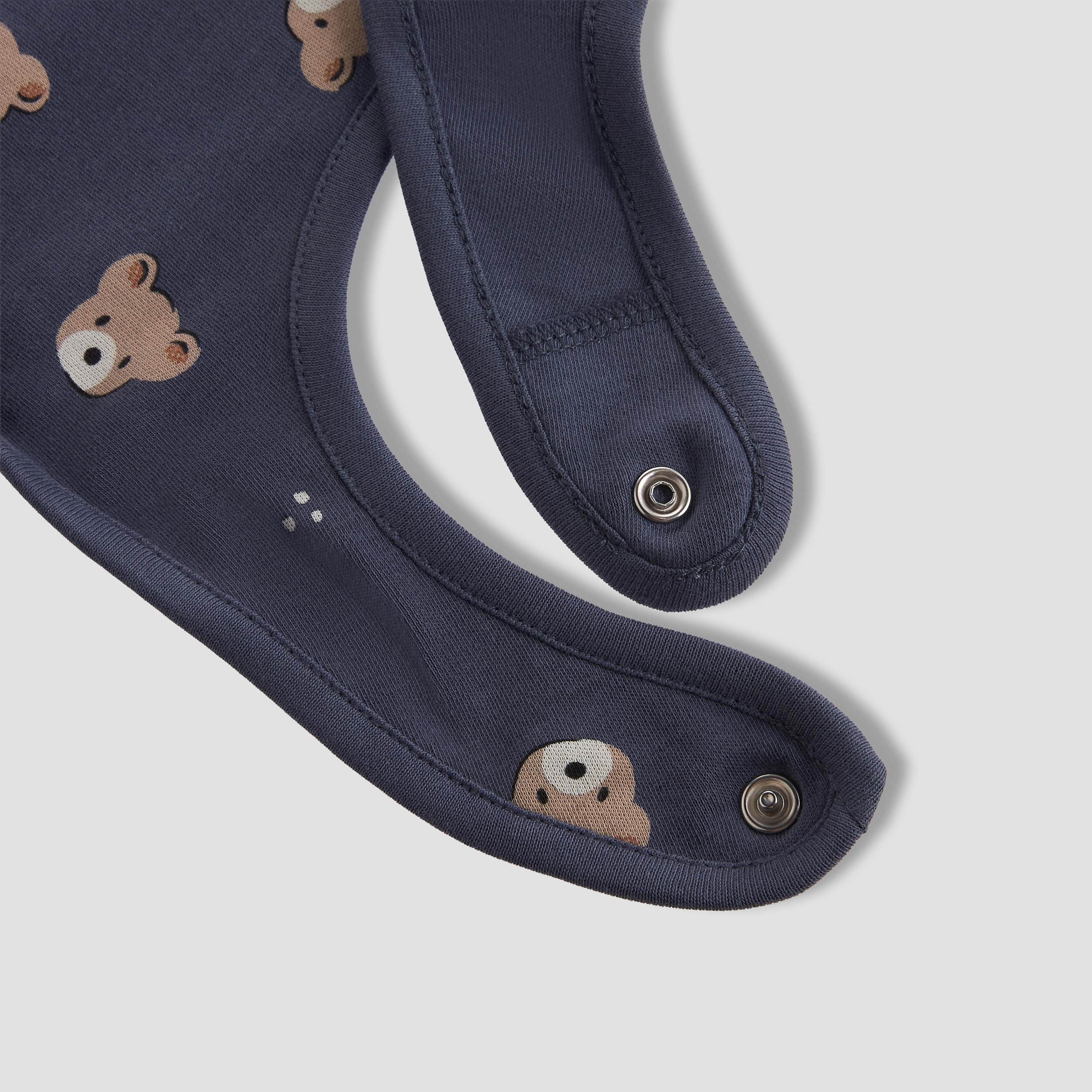 Pack of 3 Juniors Baby Bib with Snap Button Closure-baby-feeding-bibs-image-7