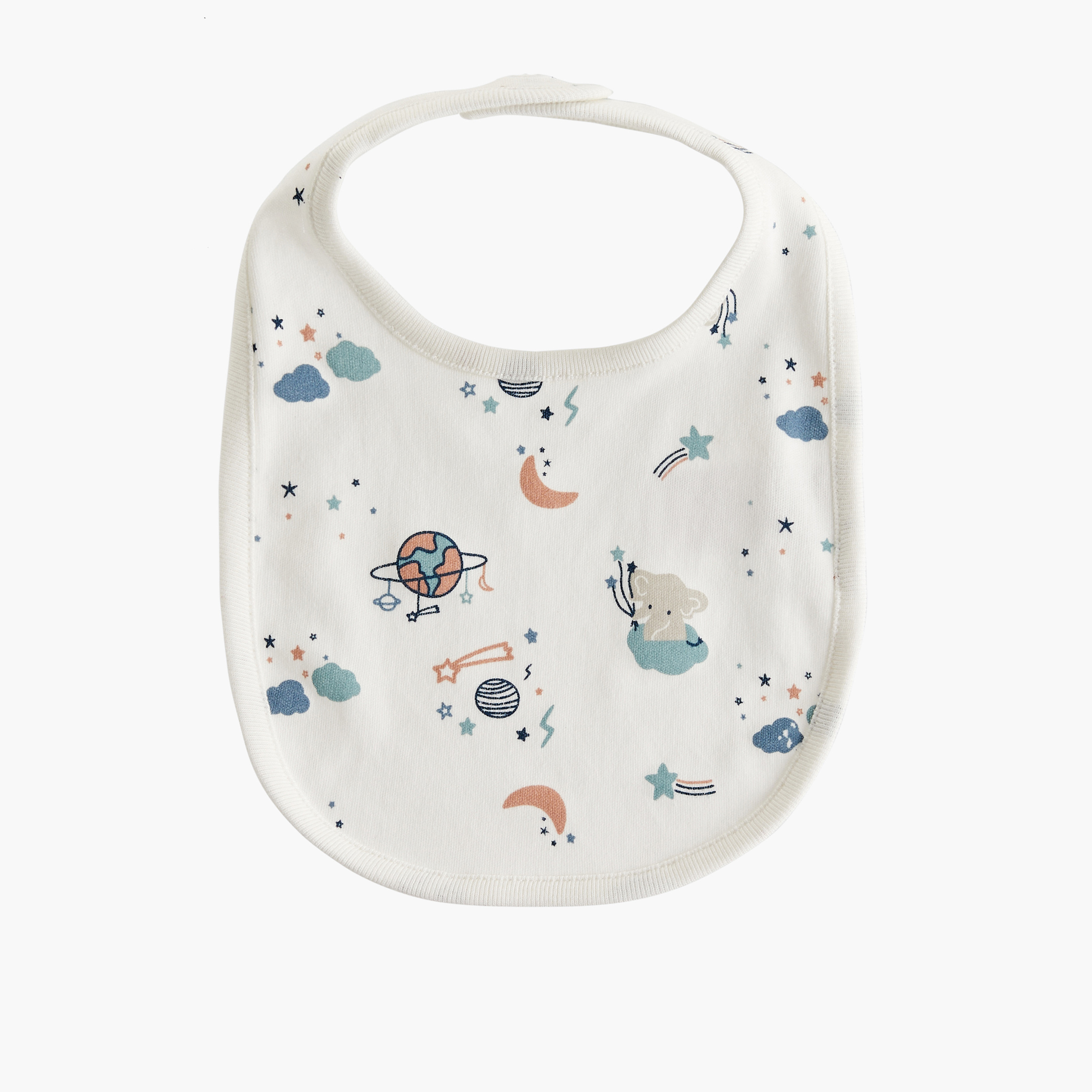 مريلة أطفال بزر إغلاق وطبعات من جونيورز - طقم من 2-baby-feeding-bibs-image-3