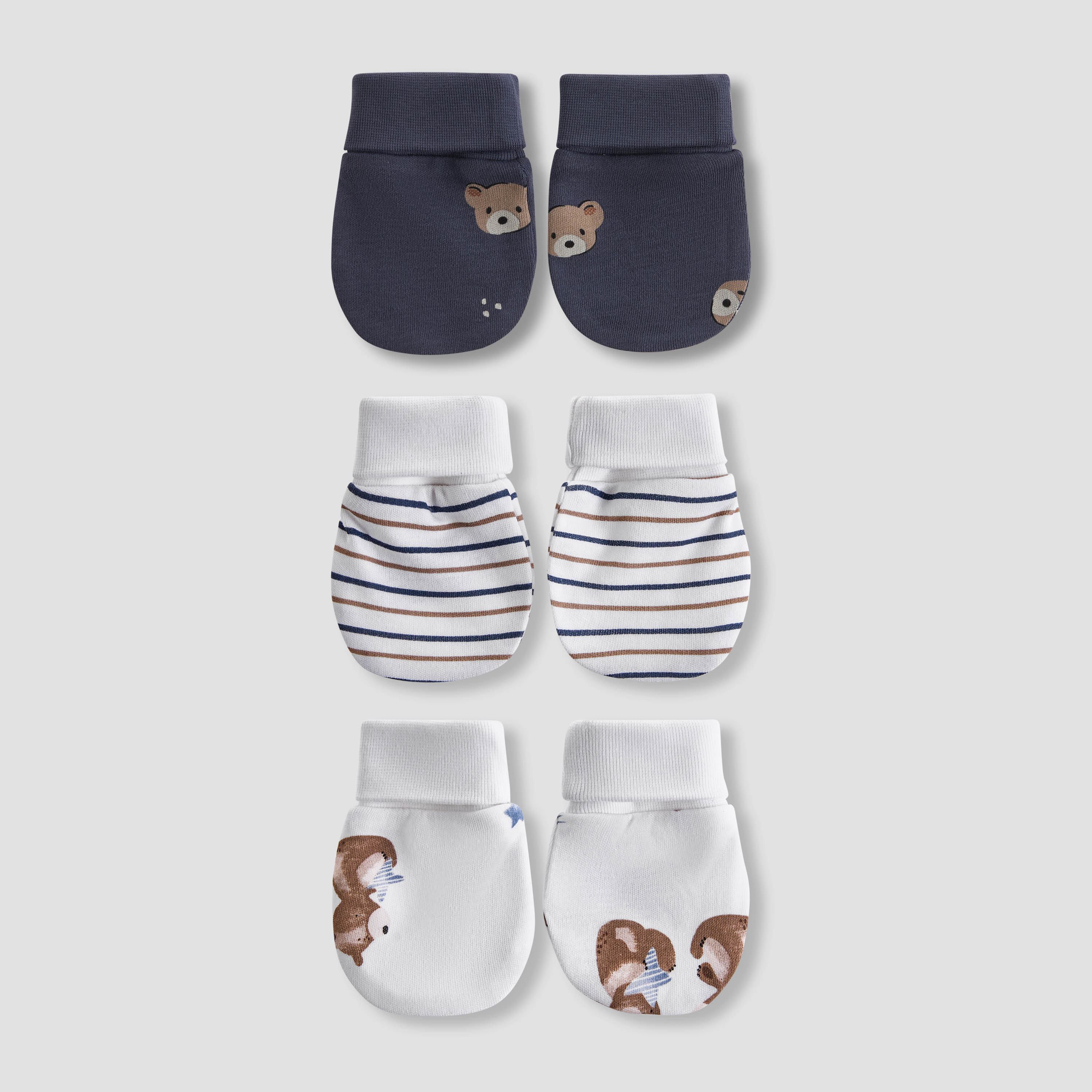 Pack of 3 Juniors Mittens with Print-baby-boys-accessories-mittens-image-1