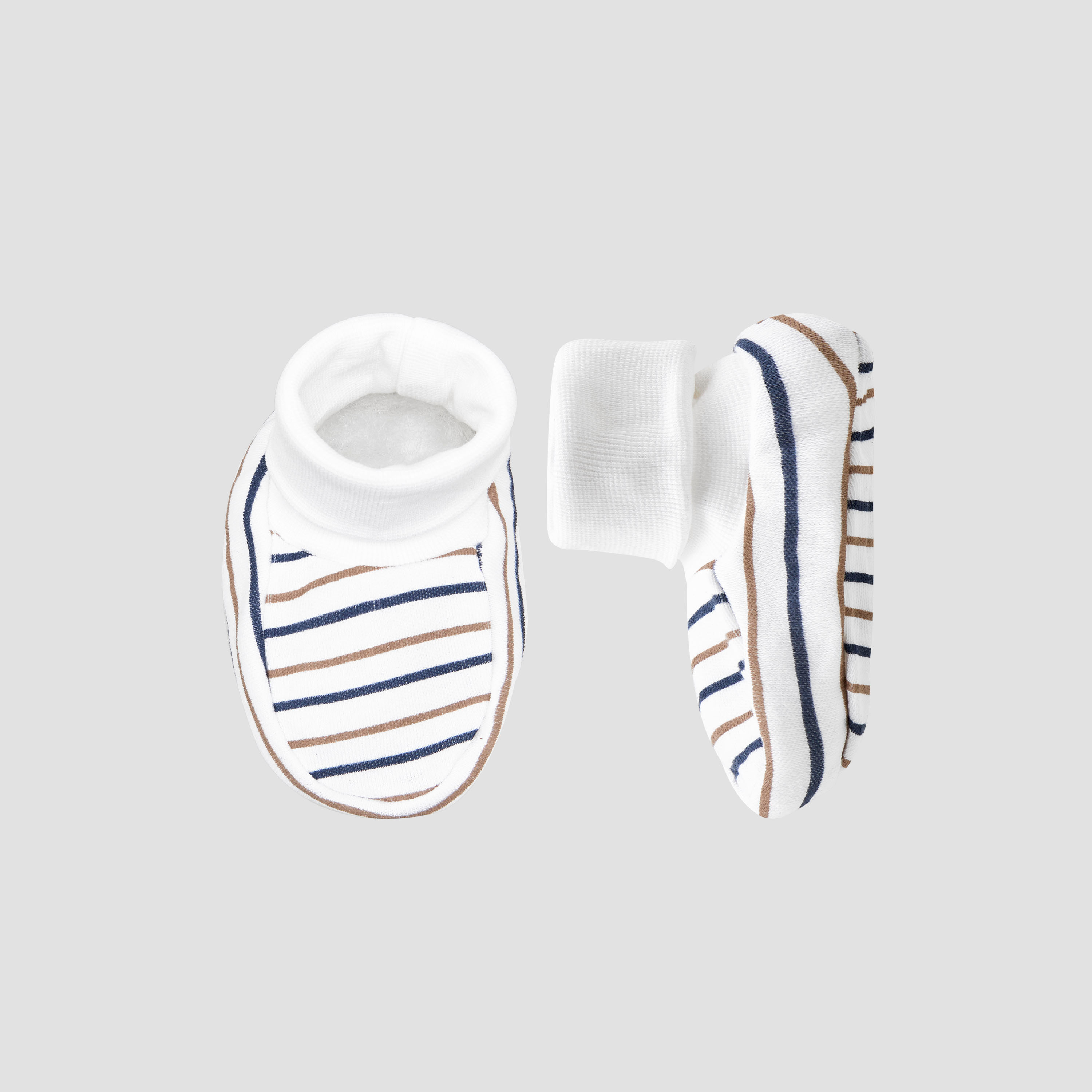 Pack of 3 Juniors Booties with Cuff, Printed-baby-boys-shoes-booties-image-3